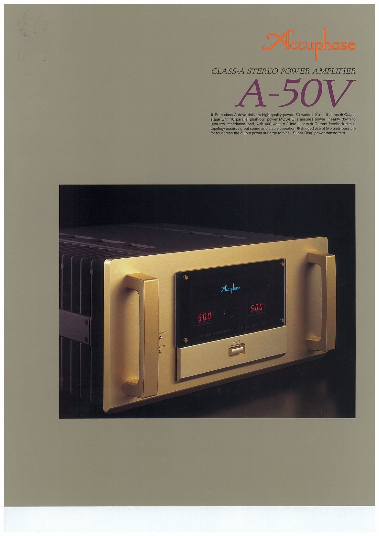 Accuphase A 50 V Brochure