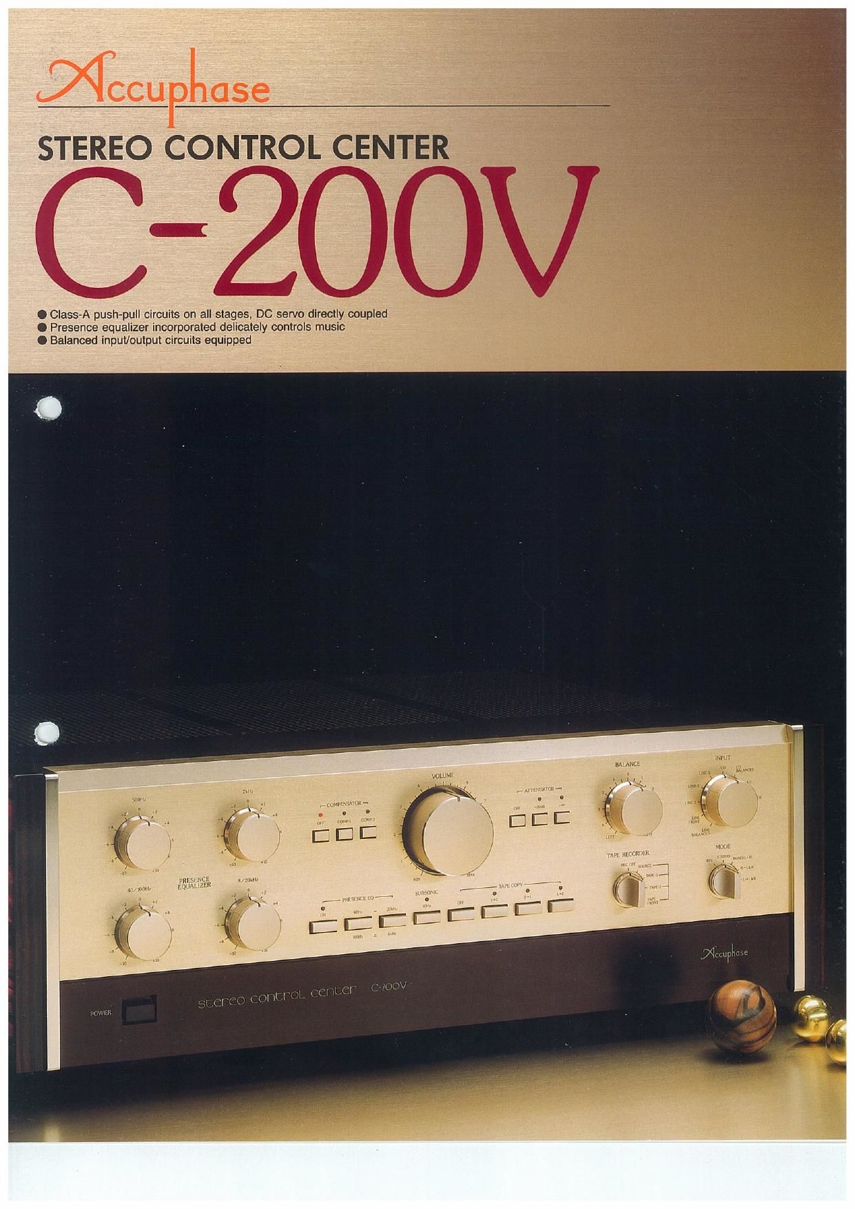 Accuphase C 200 V Brochure