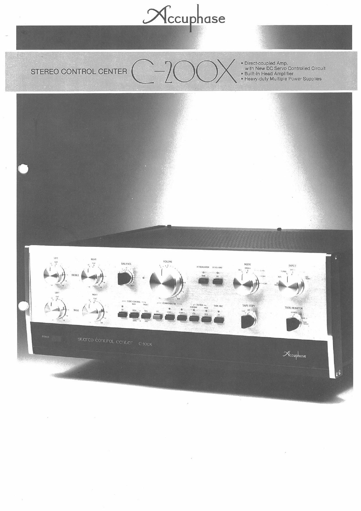 Accuphase C 200 X Brochure