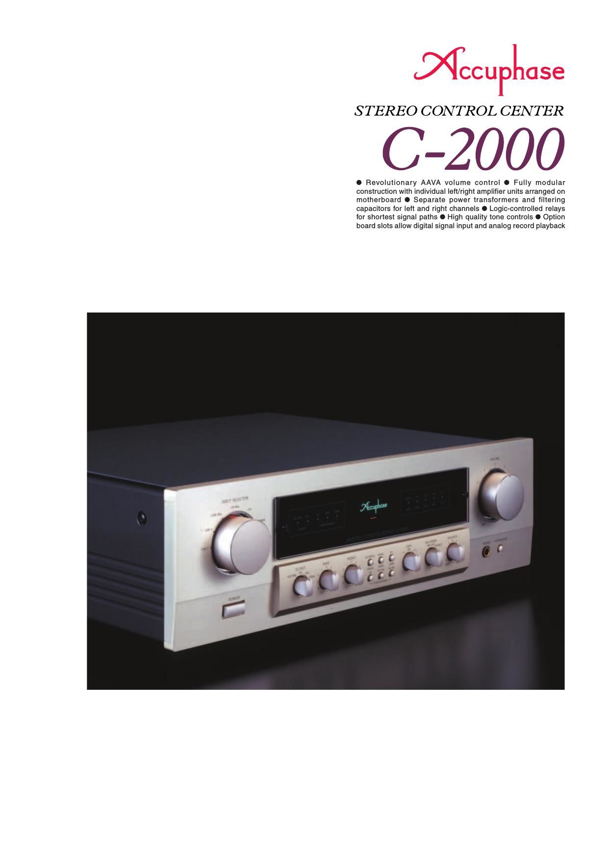 Accuphase C 2000 Brochure