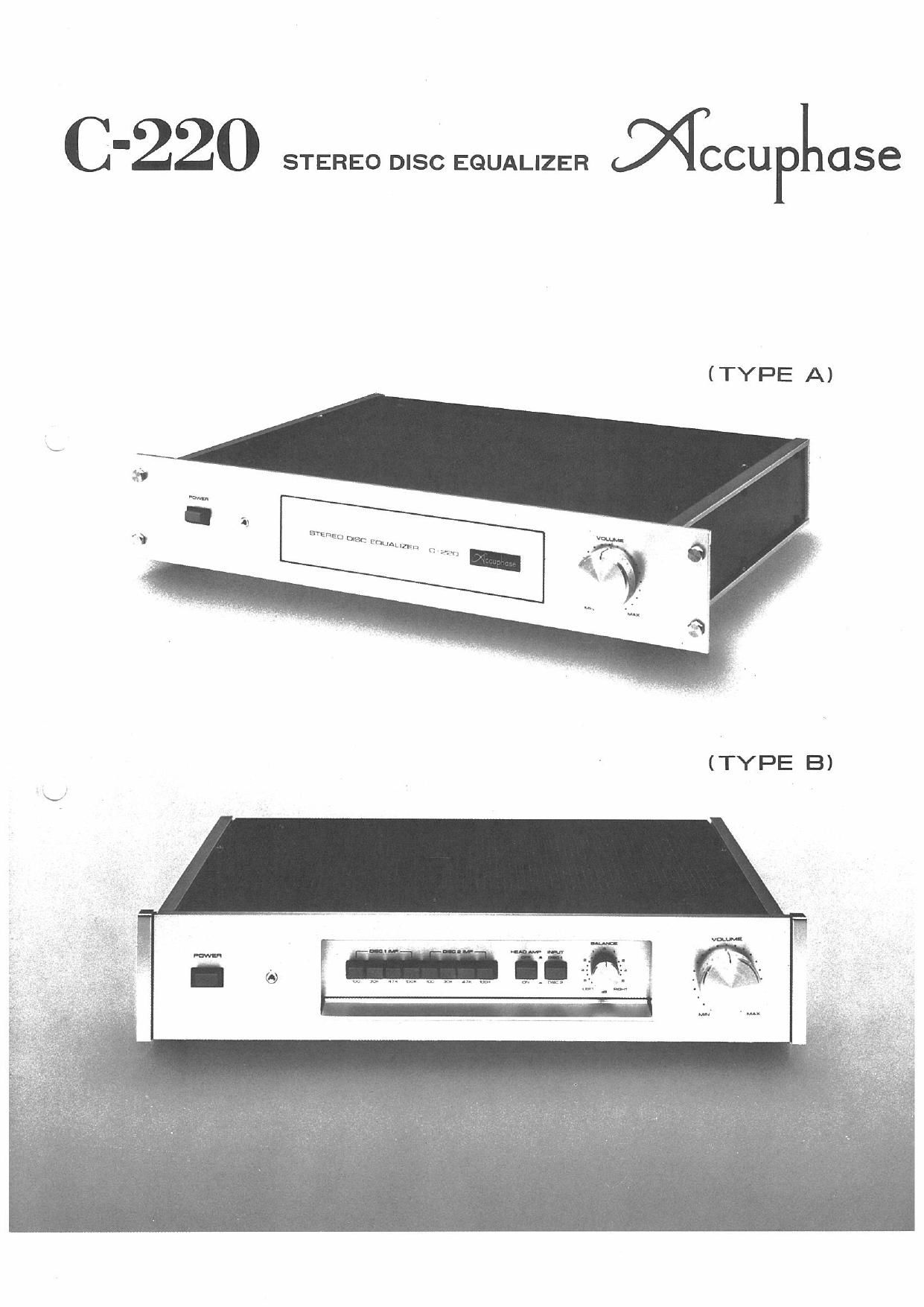 Accuphase C 220 Brochure