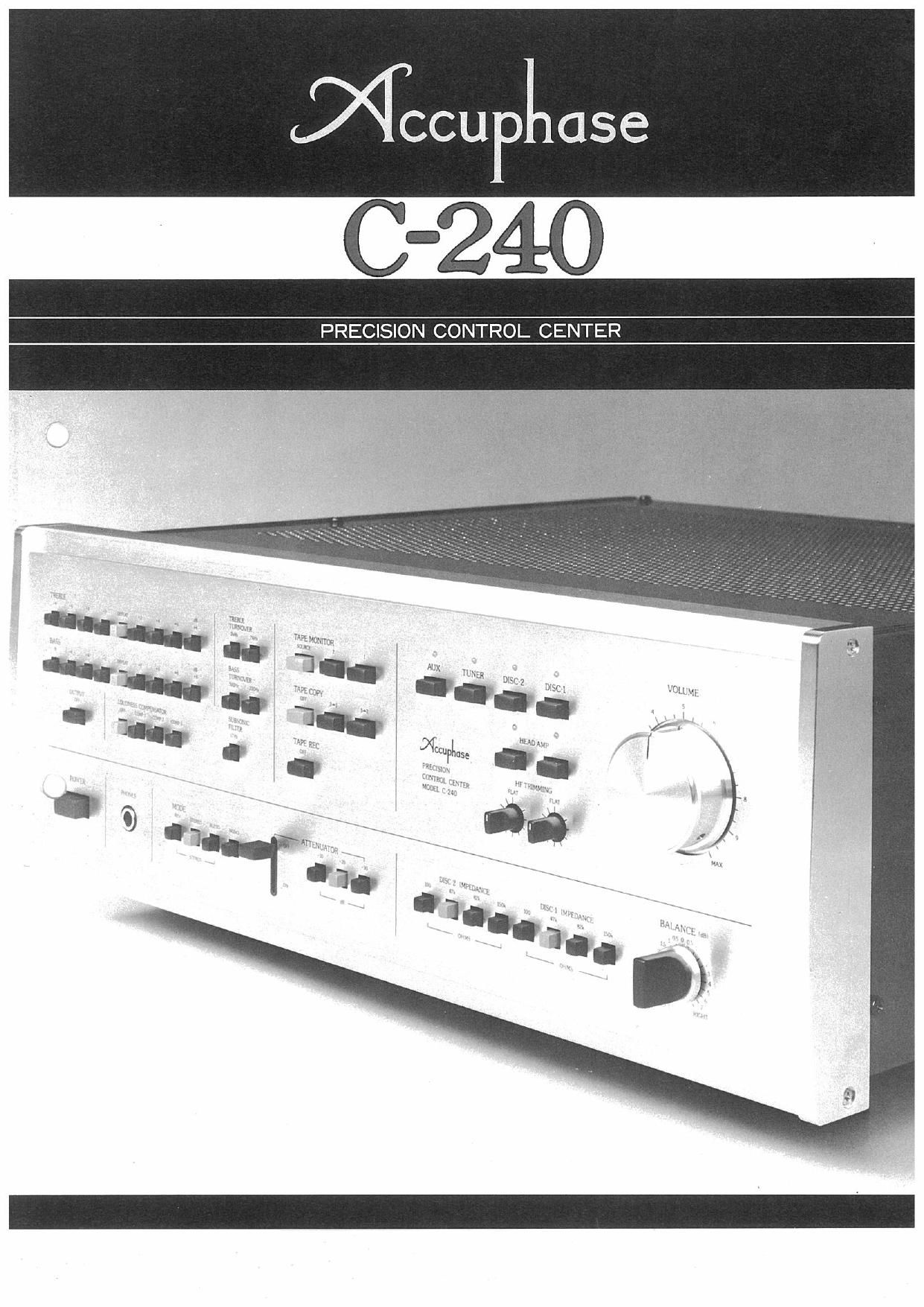 Accuphase C 240 Brochure