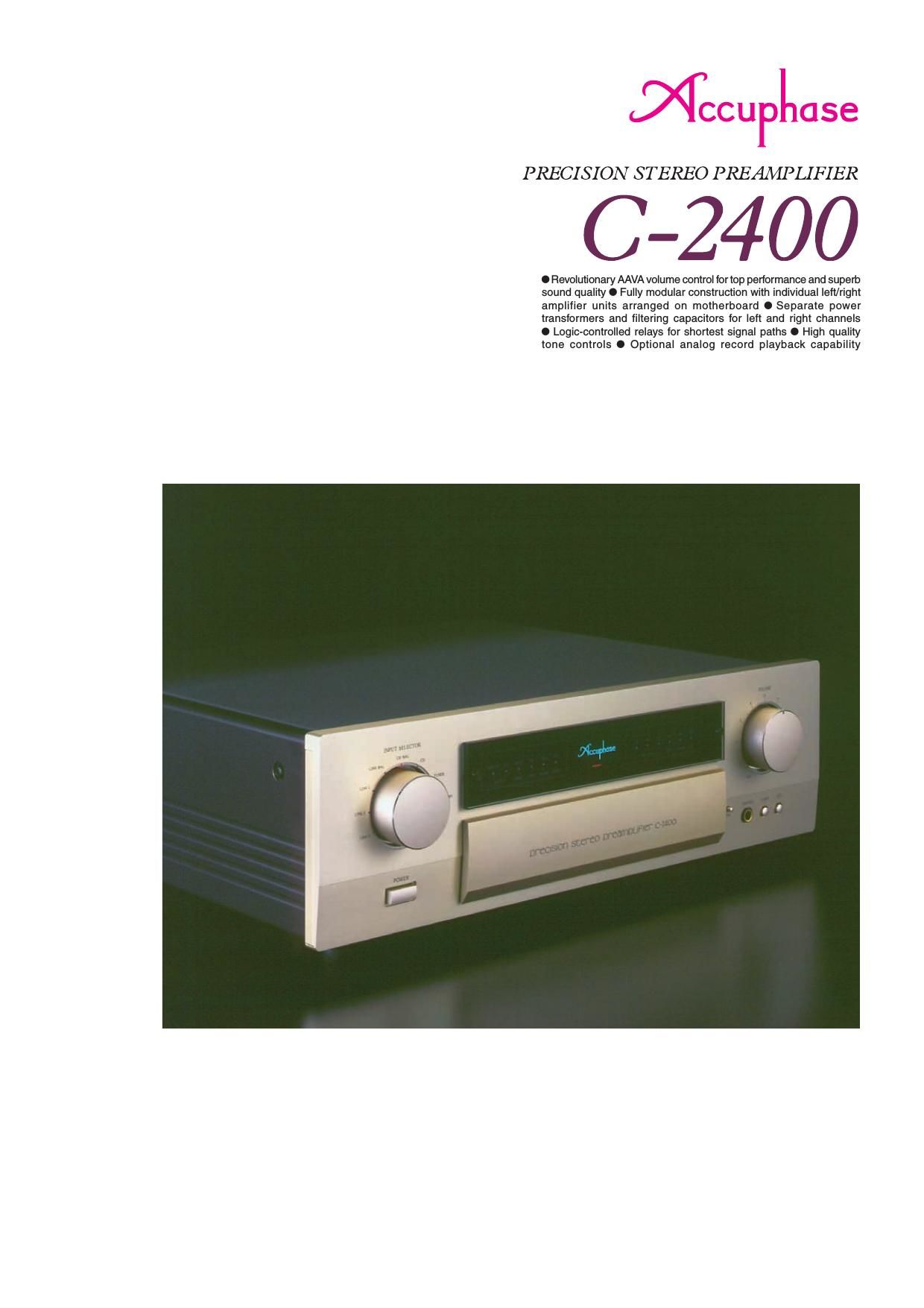 Accuphase C 2400 Brochure