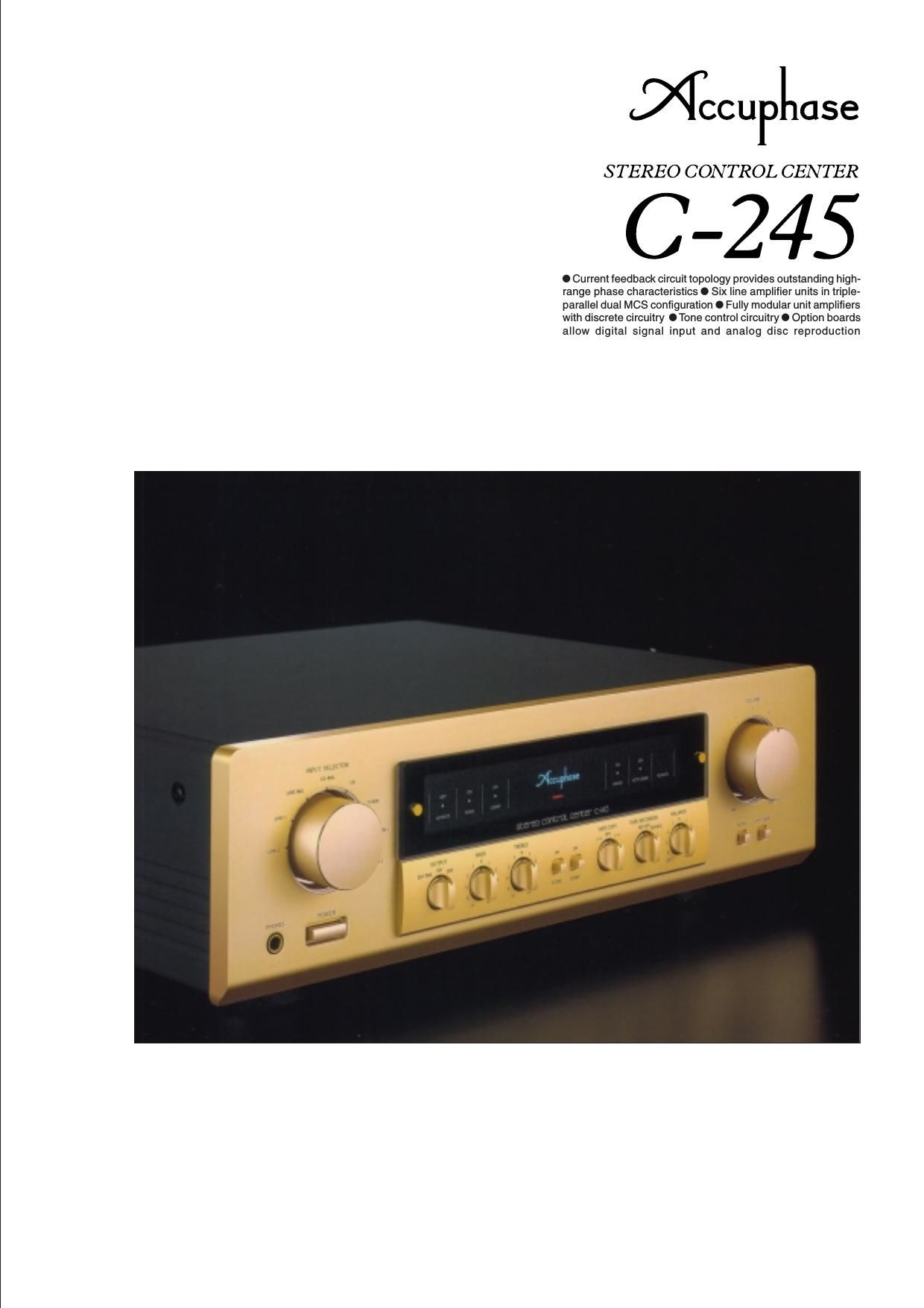 Accuphase C 245 Brochure