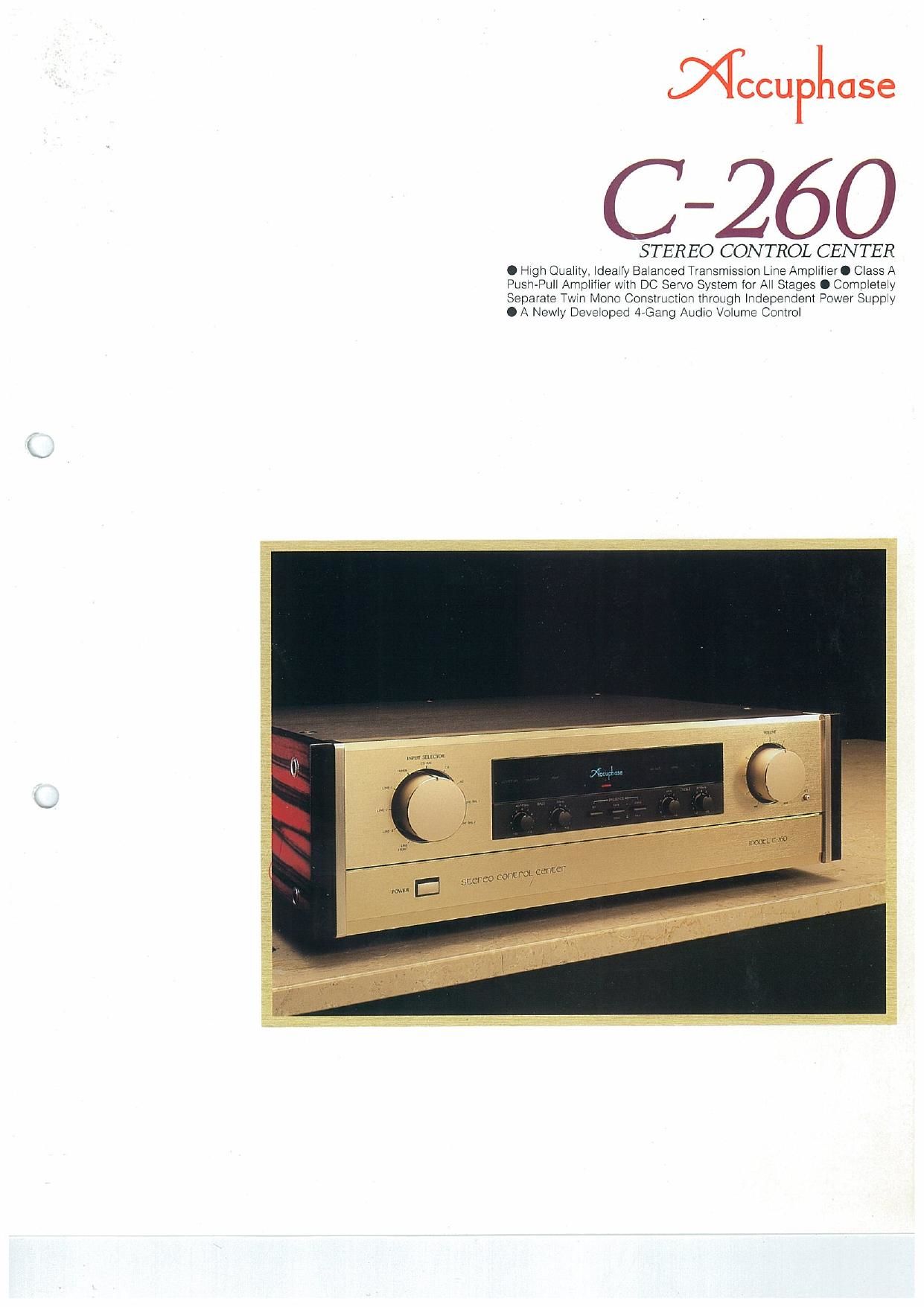 Accuphase C 260 Brochure