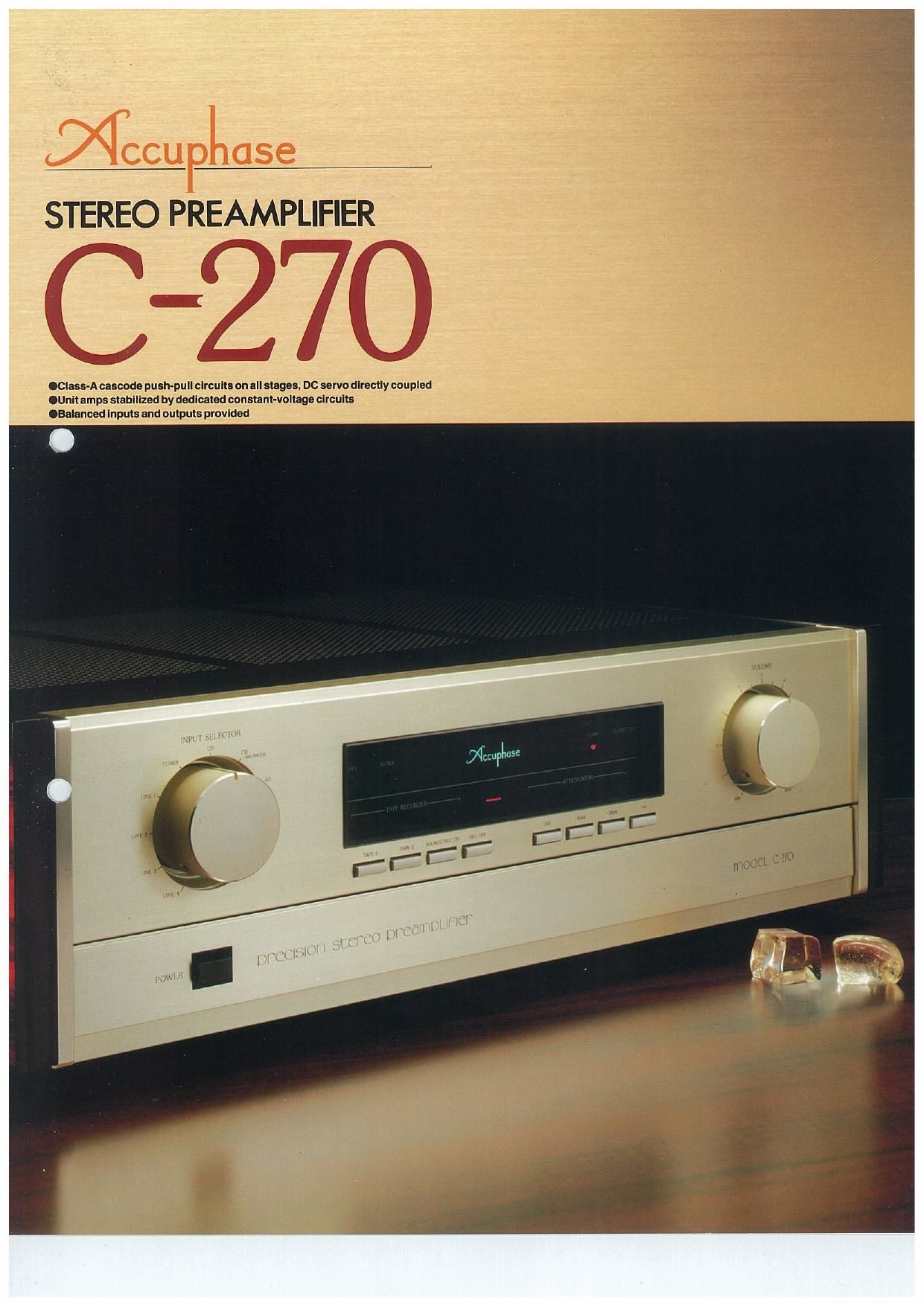 Accuphase C 270 Brochure