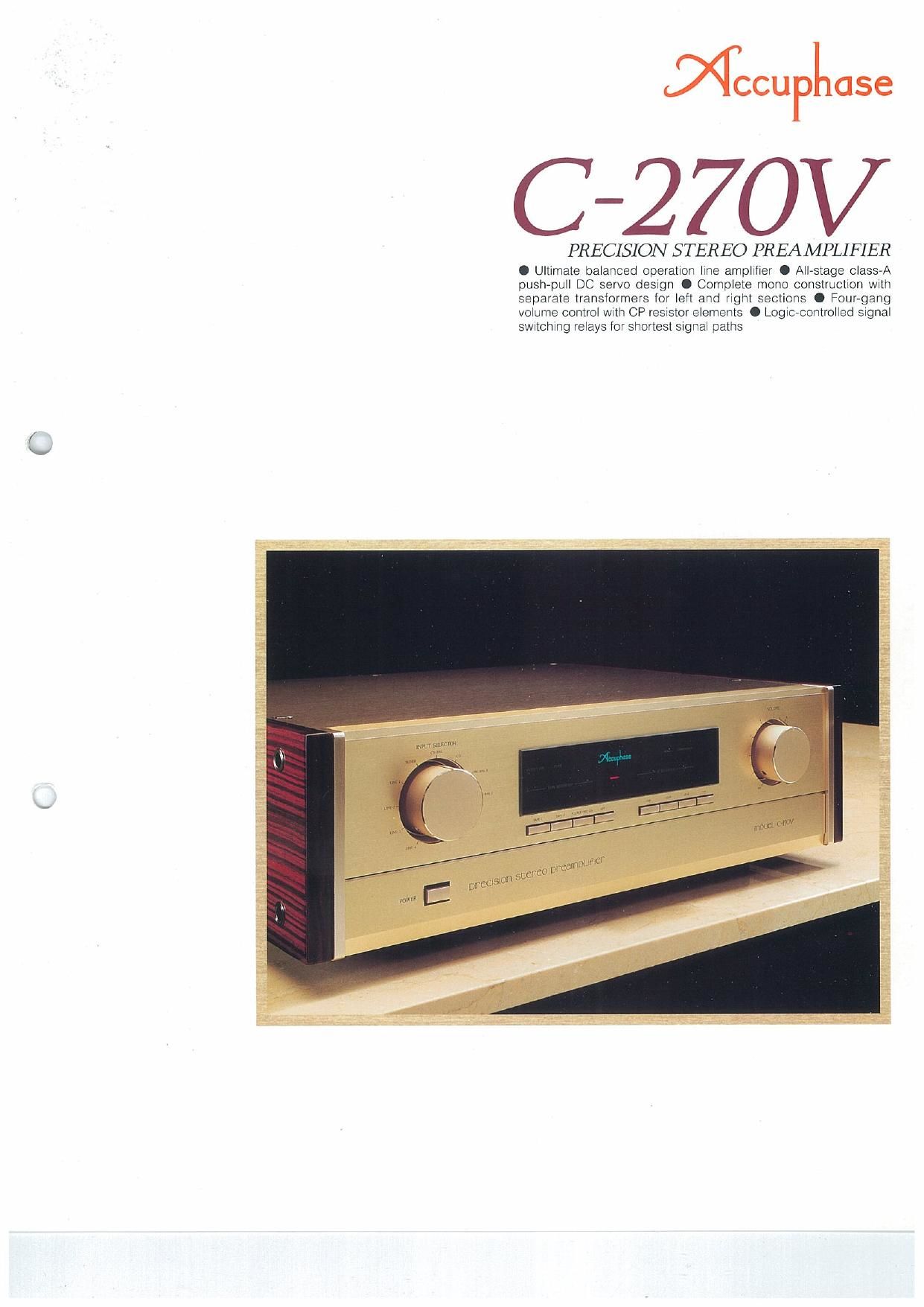 Accuphase C 270 V Brochure