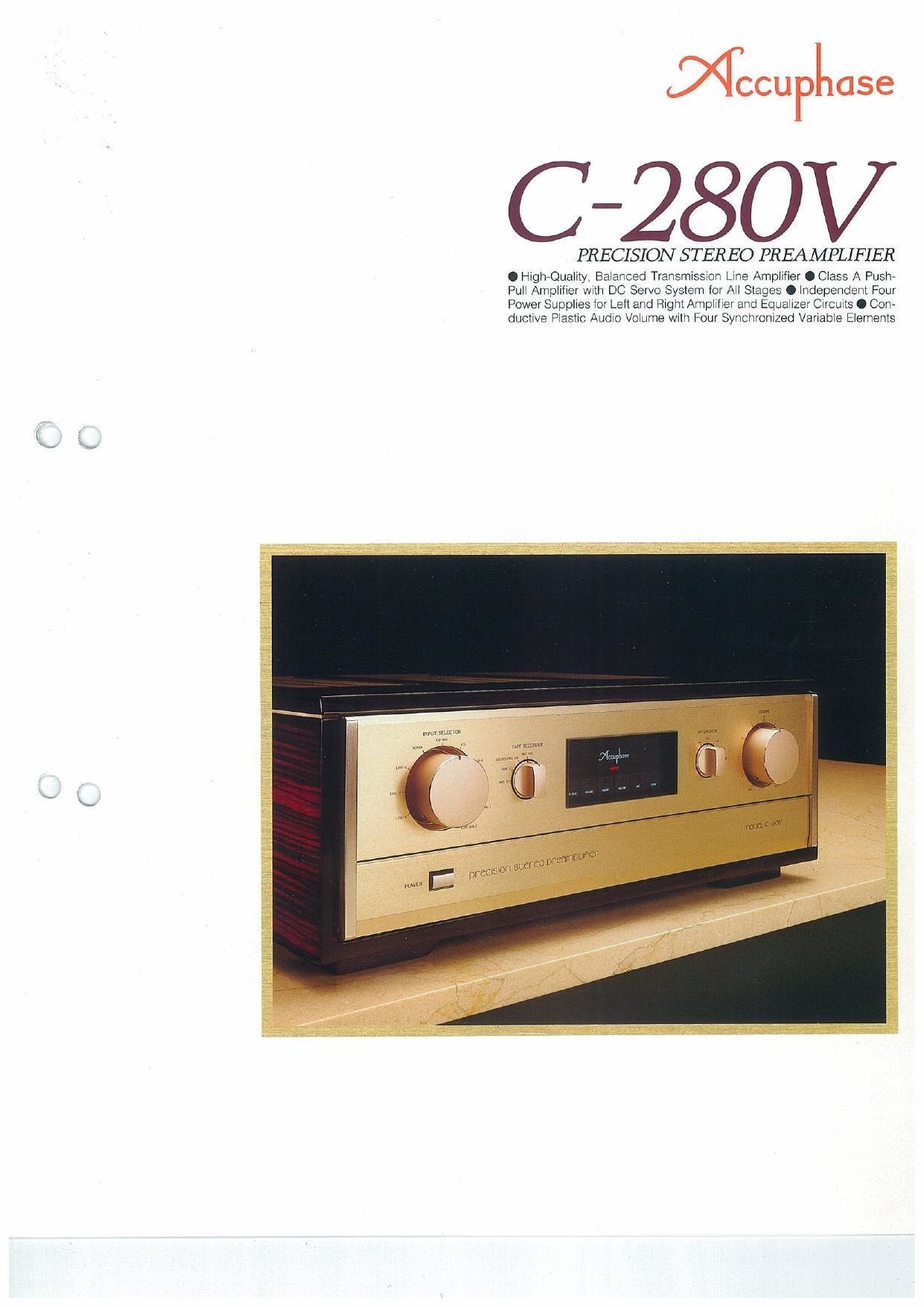 Accuphase C 280 V Brochure