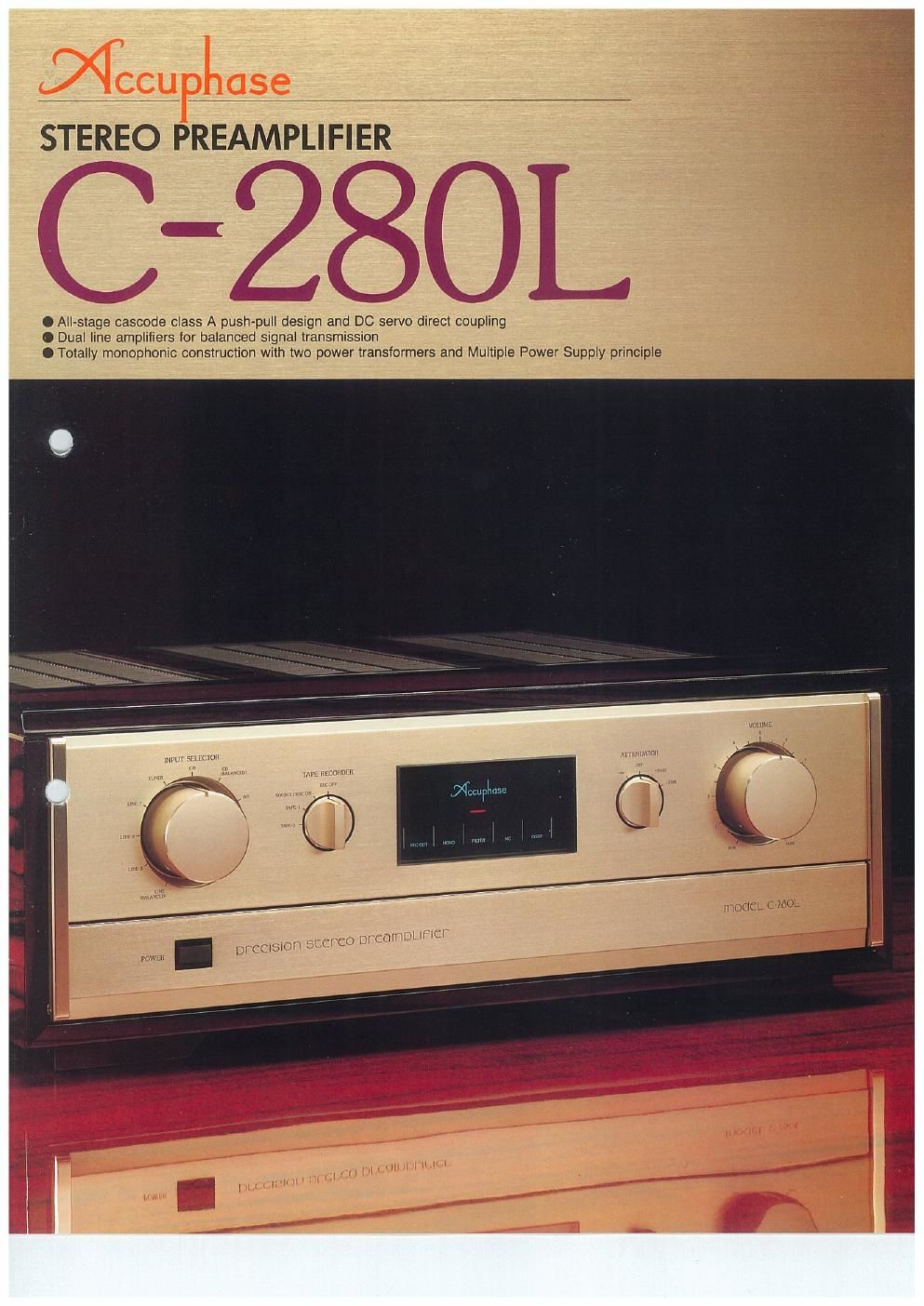 accuphase c 280 l brochure