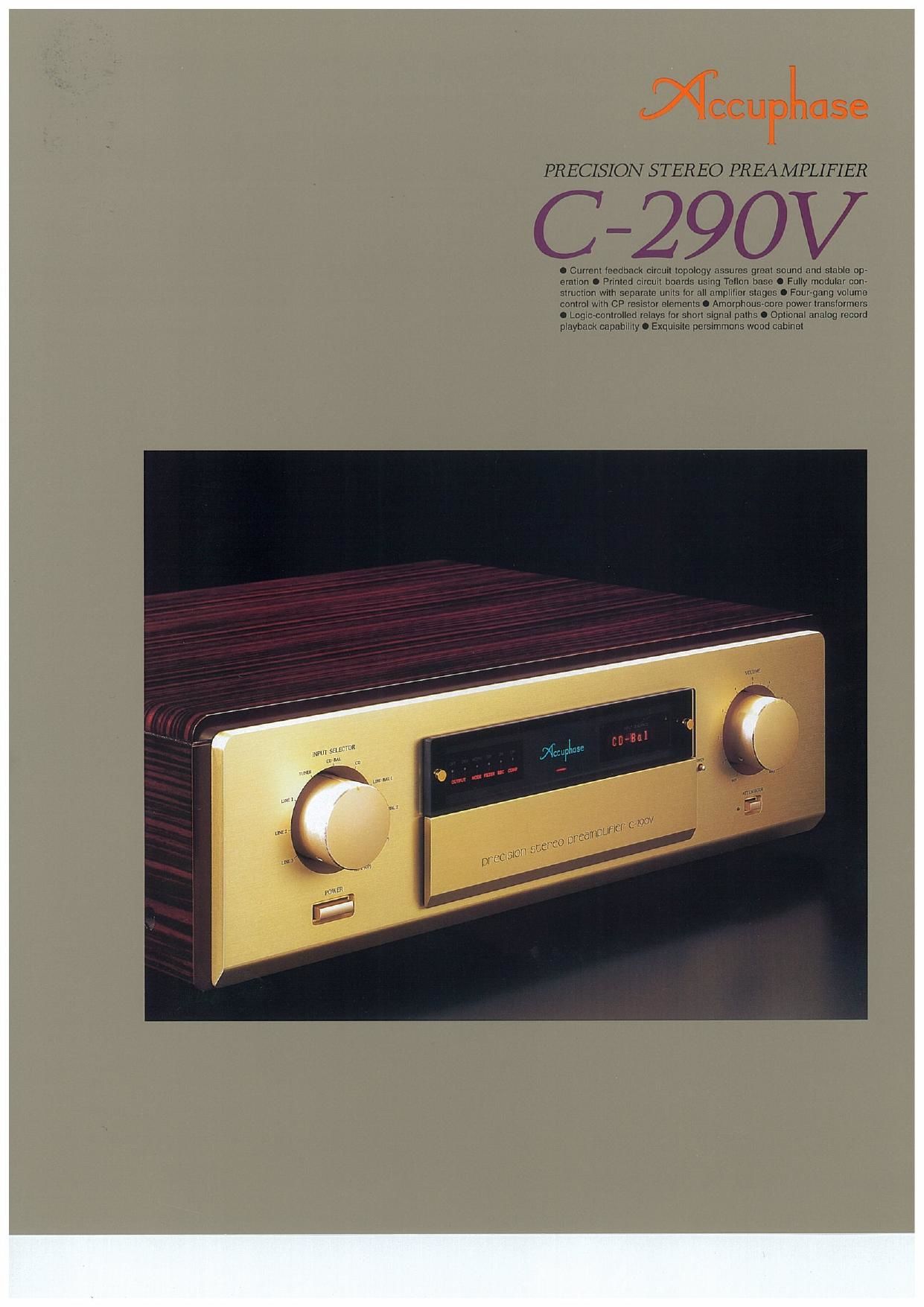 Accuphase C 290 V Brochure