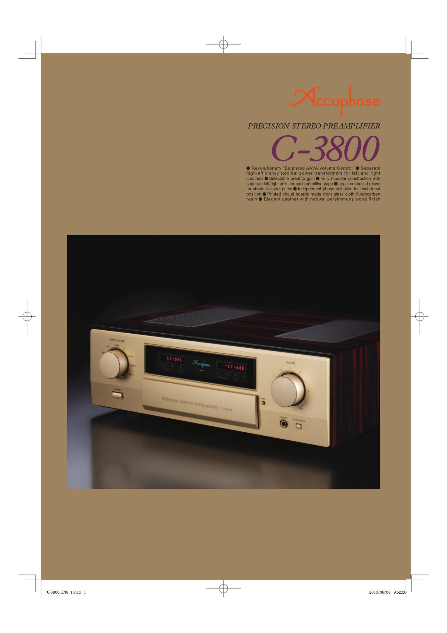 Accuphase C 3800 Brochure