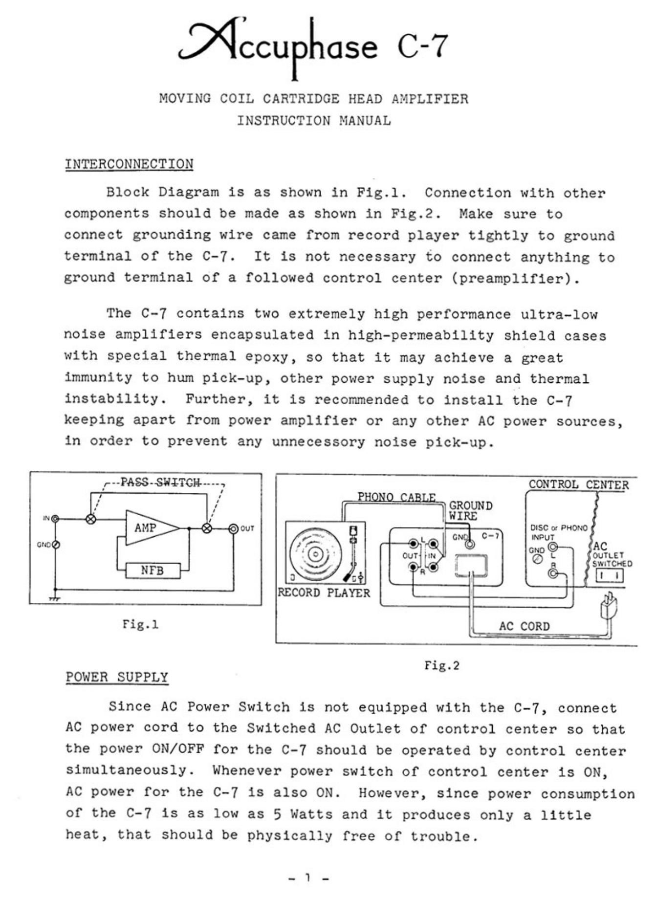 accuphase c 7 owners manual