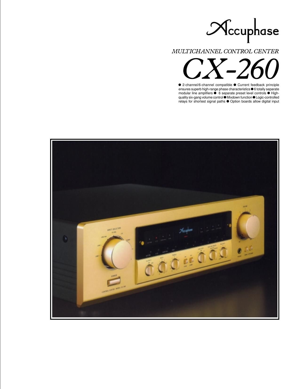 Accuphase CX 260 Brochure