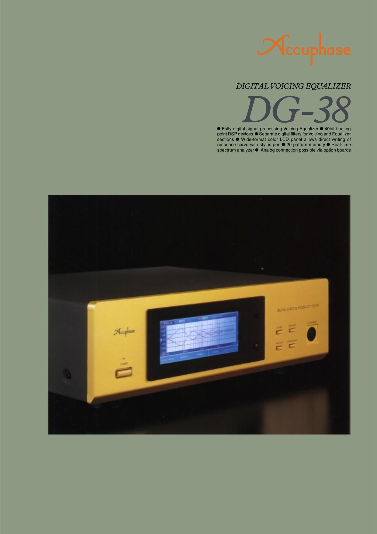 Accuphase DG 38 Brochure