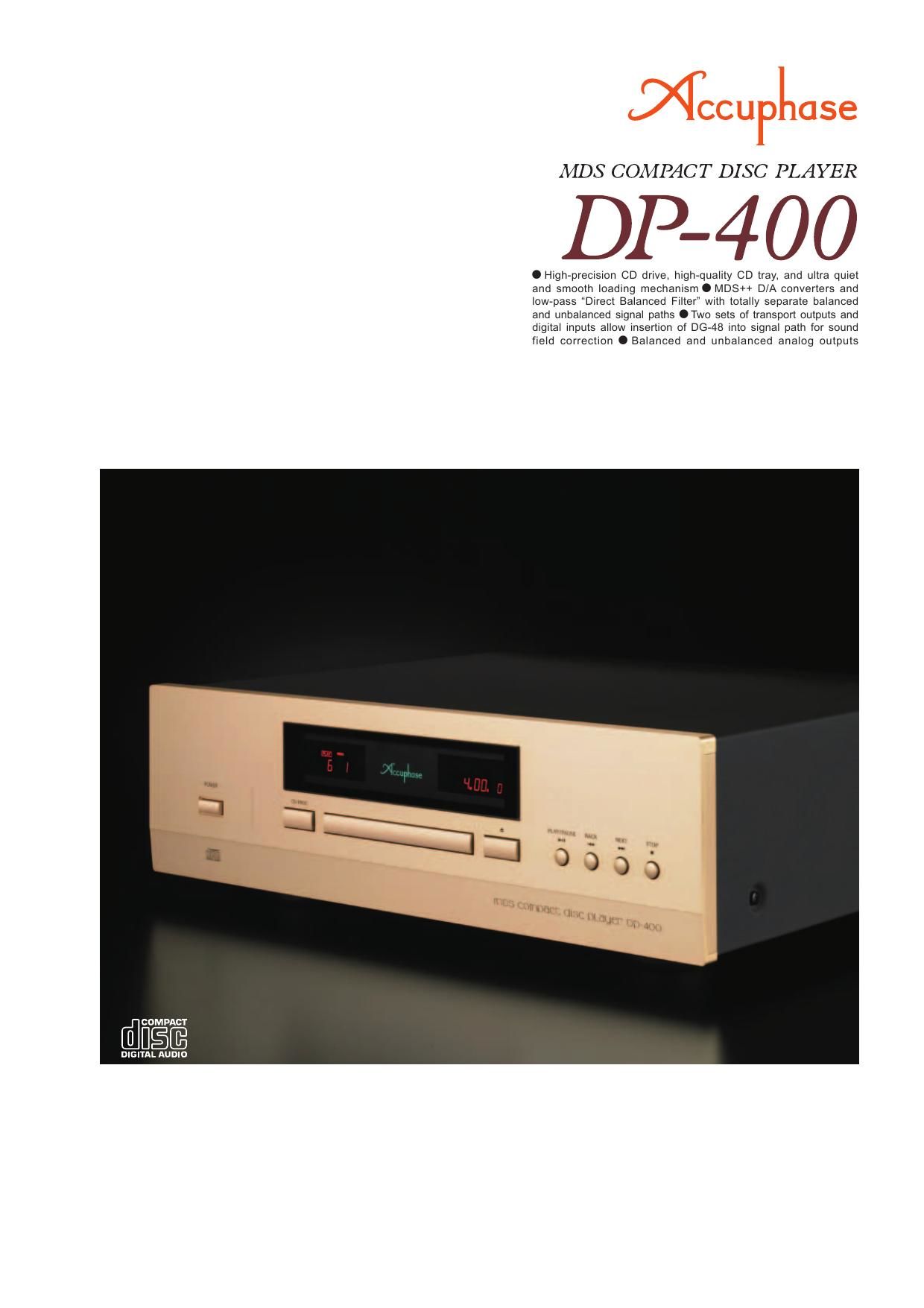 Accuphase DP 400 Brochure