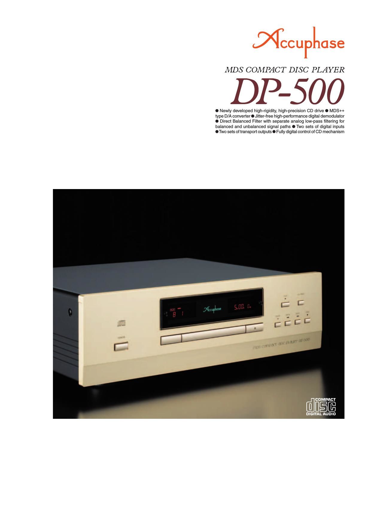 Accuphase DP 500 Brochure