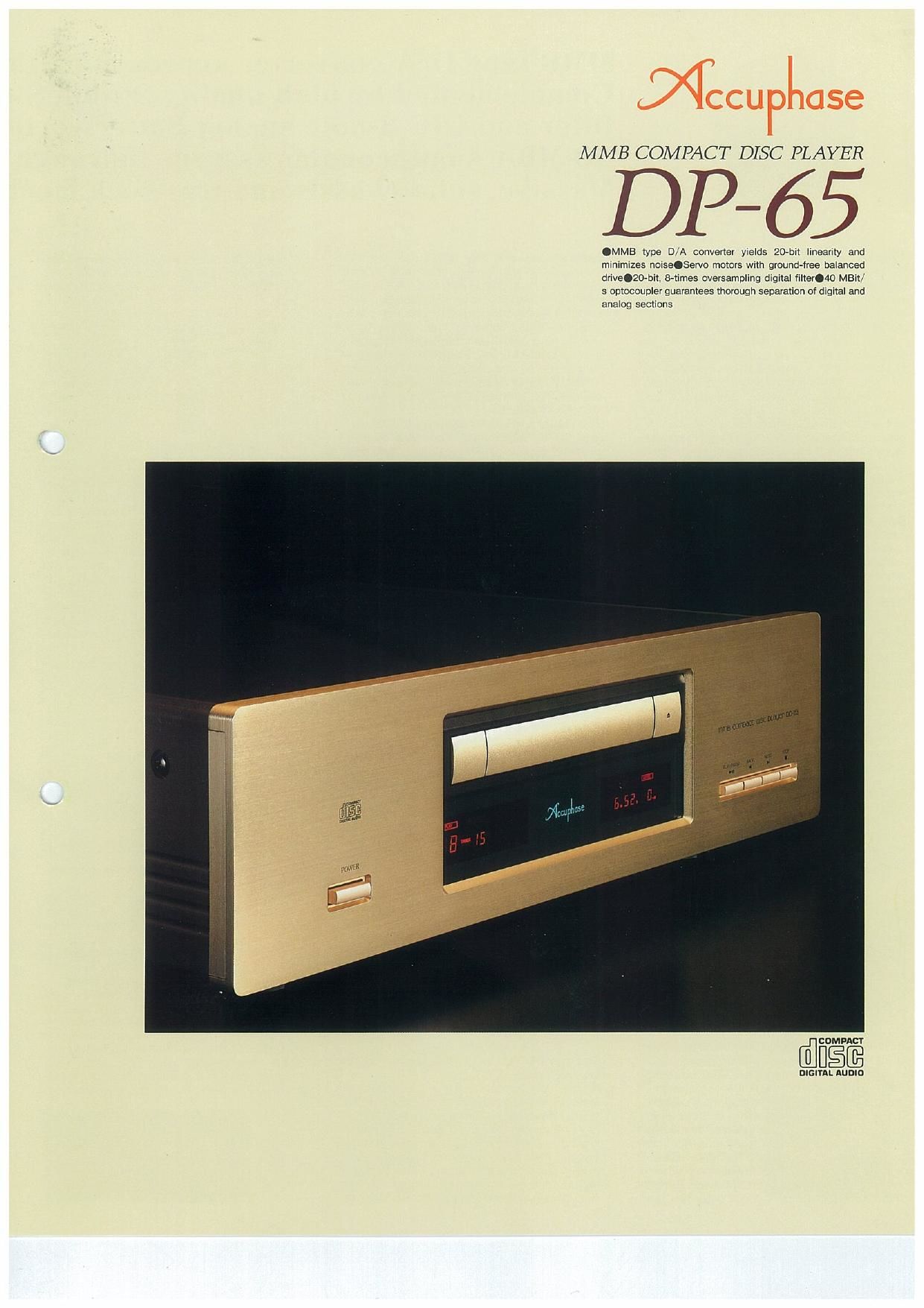 Accuphase DP 65 Brochure