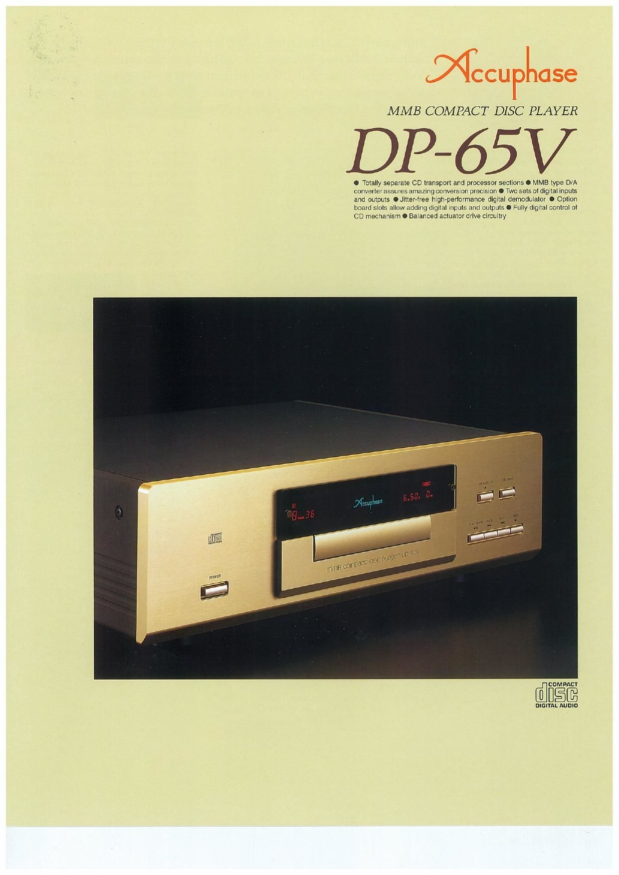 Accuphase DP 65 V Brochure