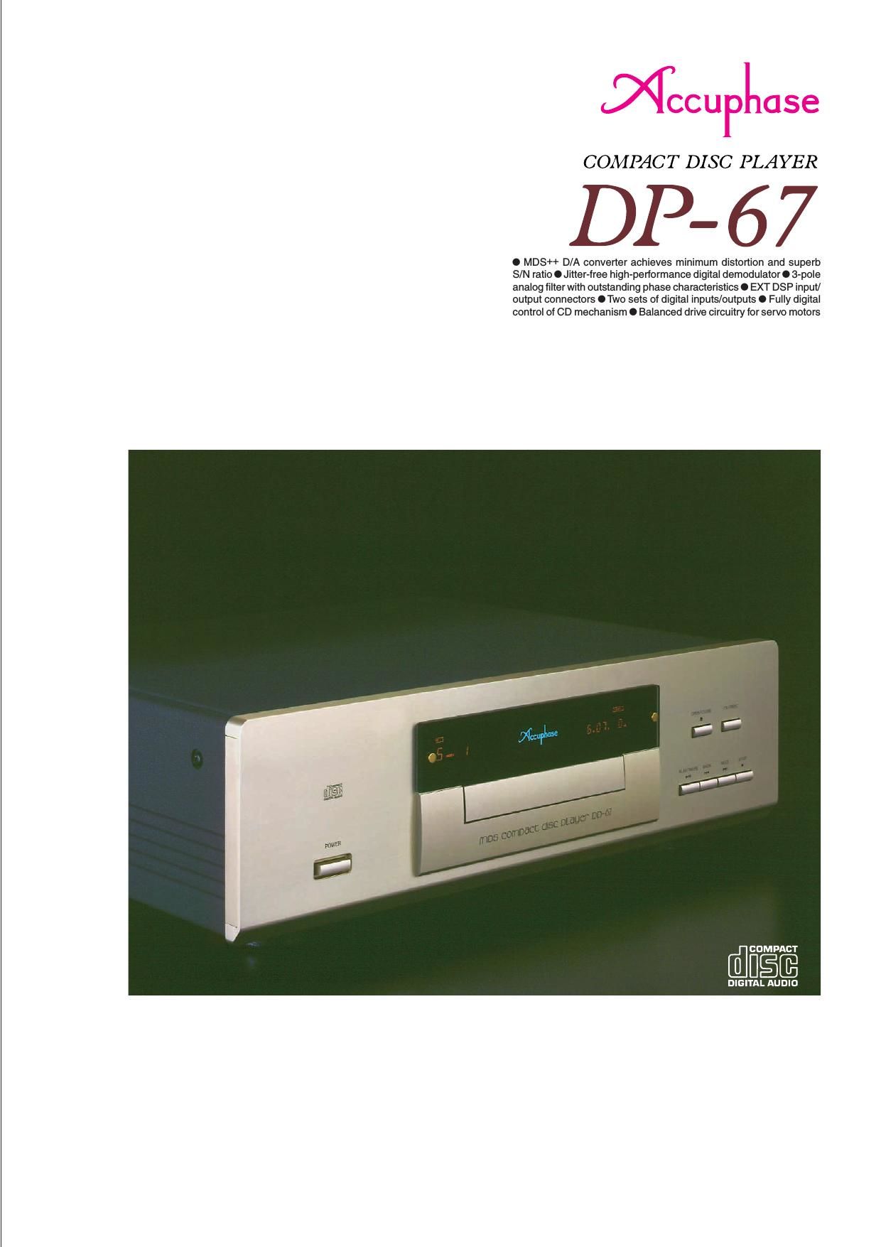 Accuphase DP 67 Brochure