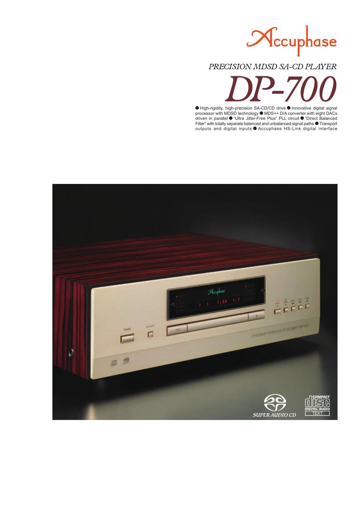 Accuphase DP 700 Brochure