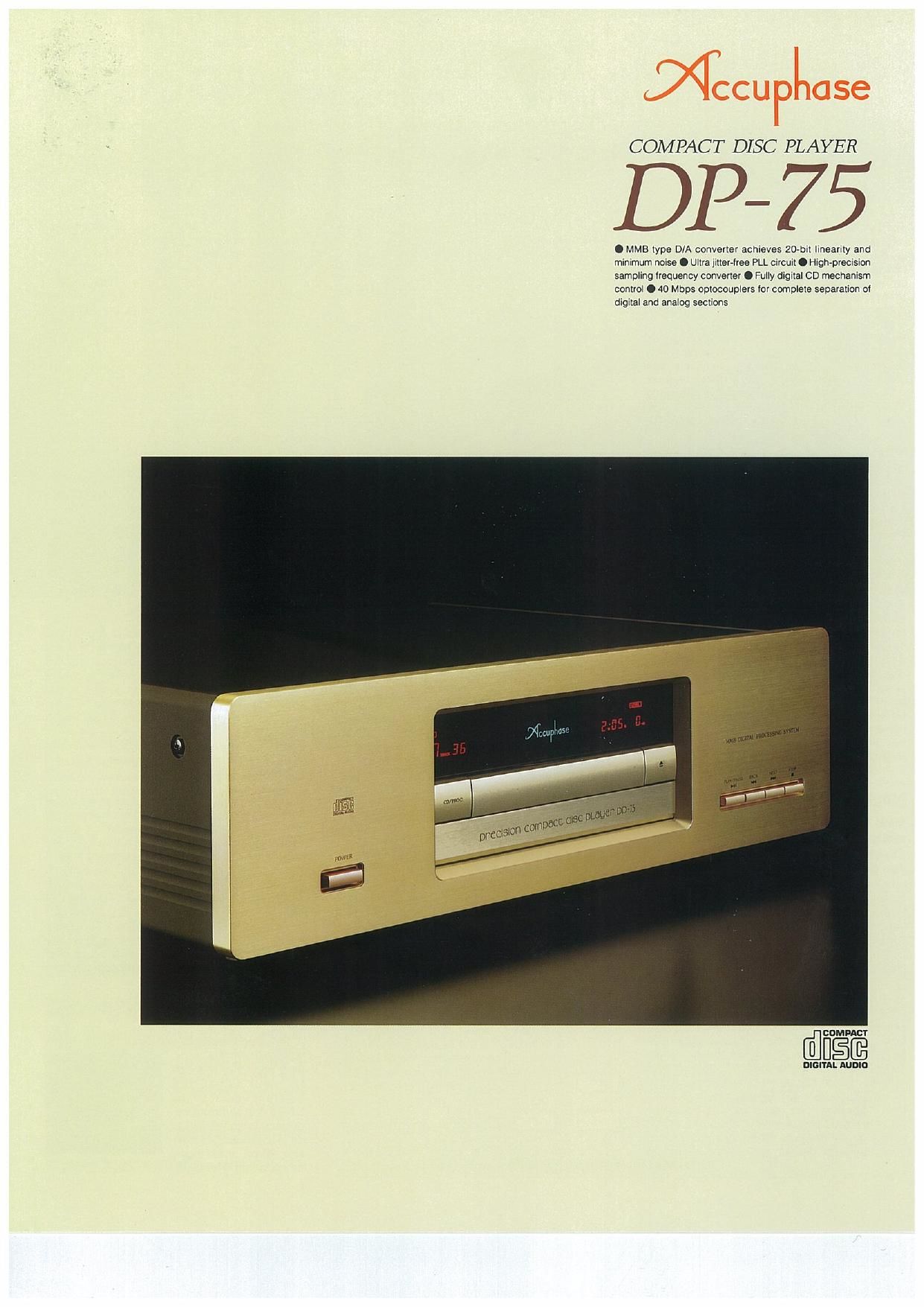 Accuphase DP 75 Brochure