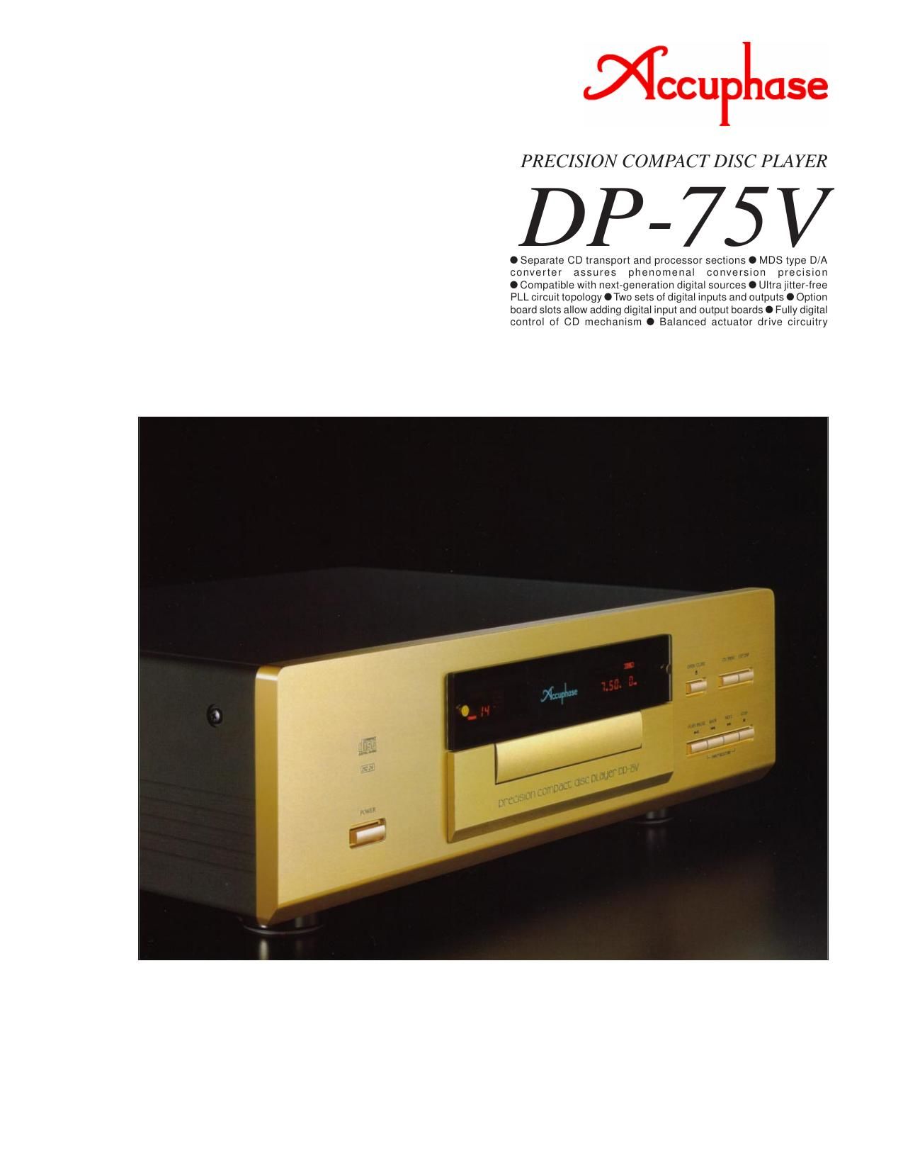 Accuphase DP 75 V Brochure