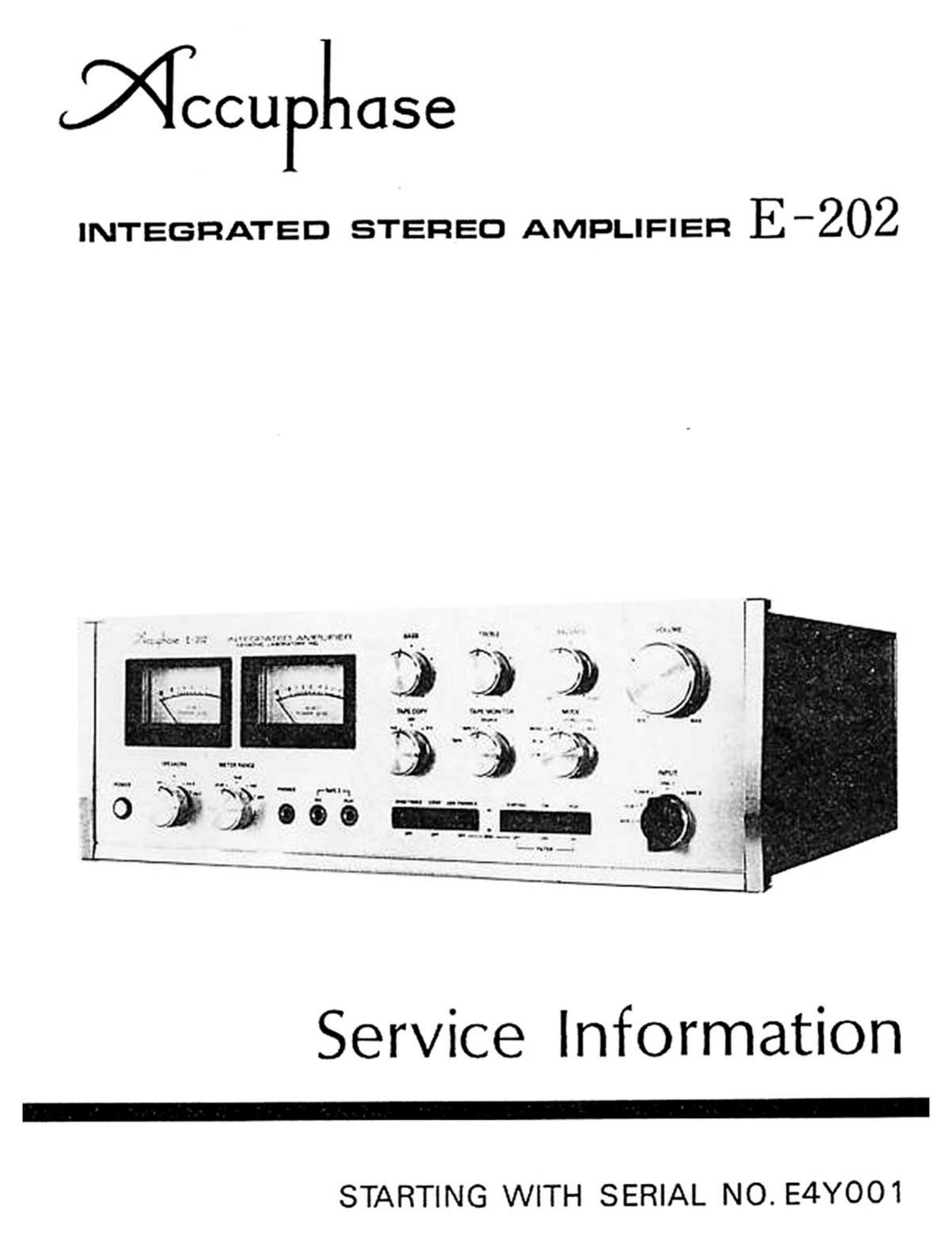 Accuphase E 202 Service Manual