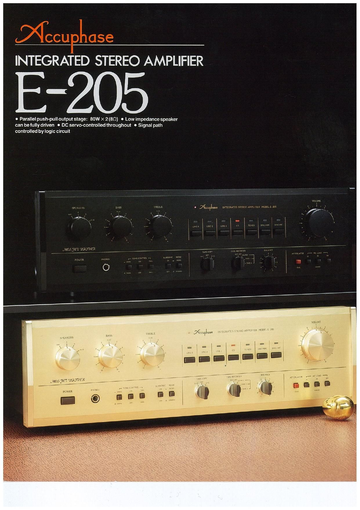 Accuphase E 205 Brochure