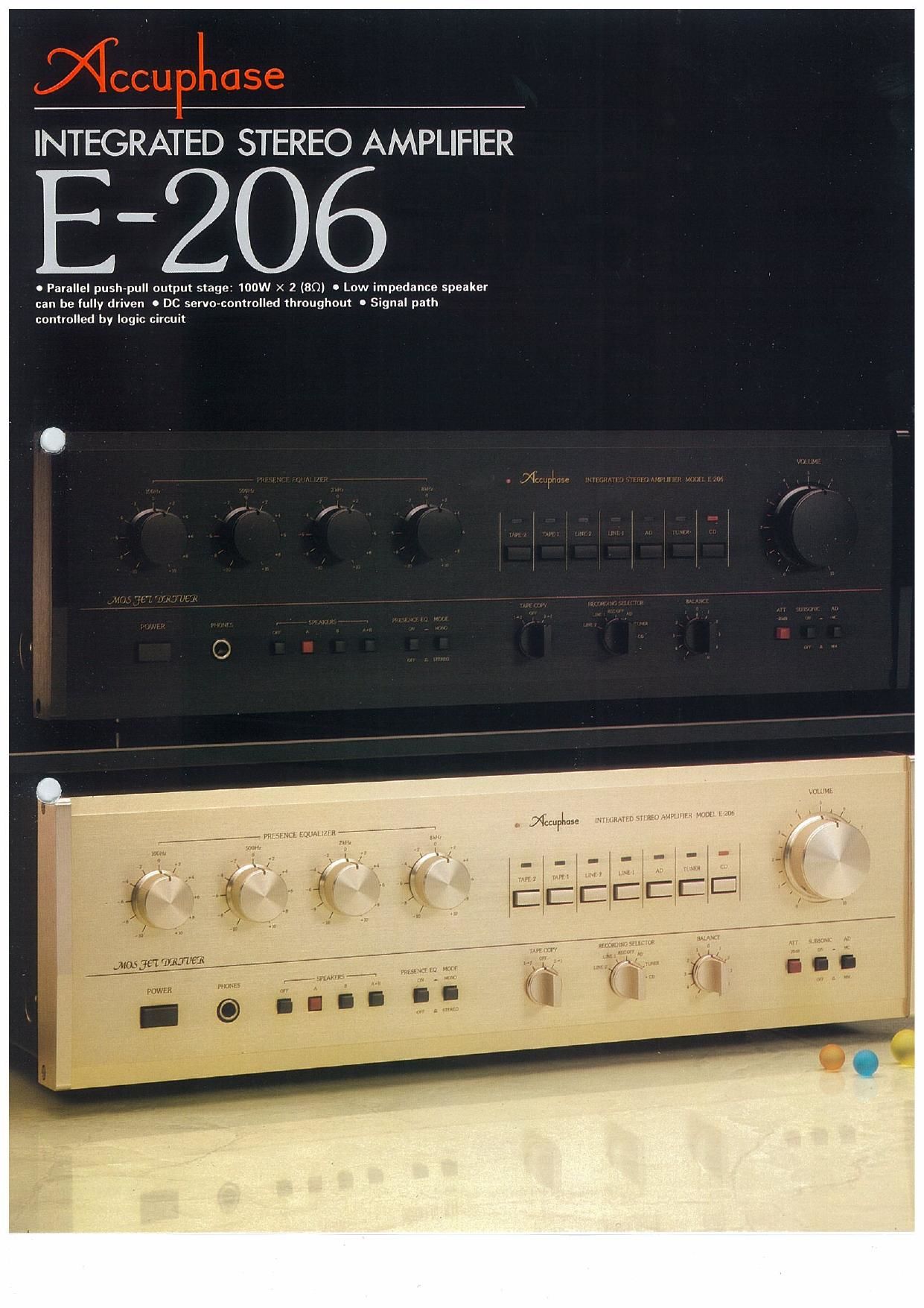 Accuphase E 206 Brochure