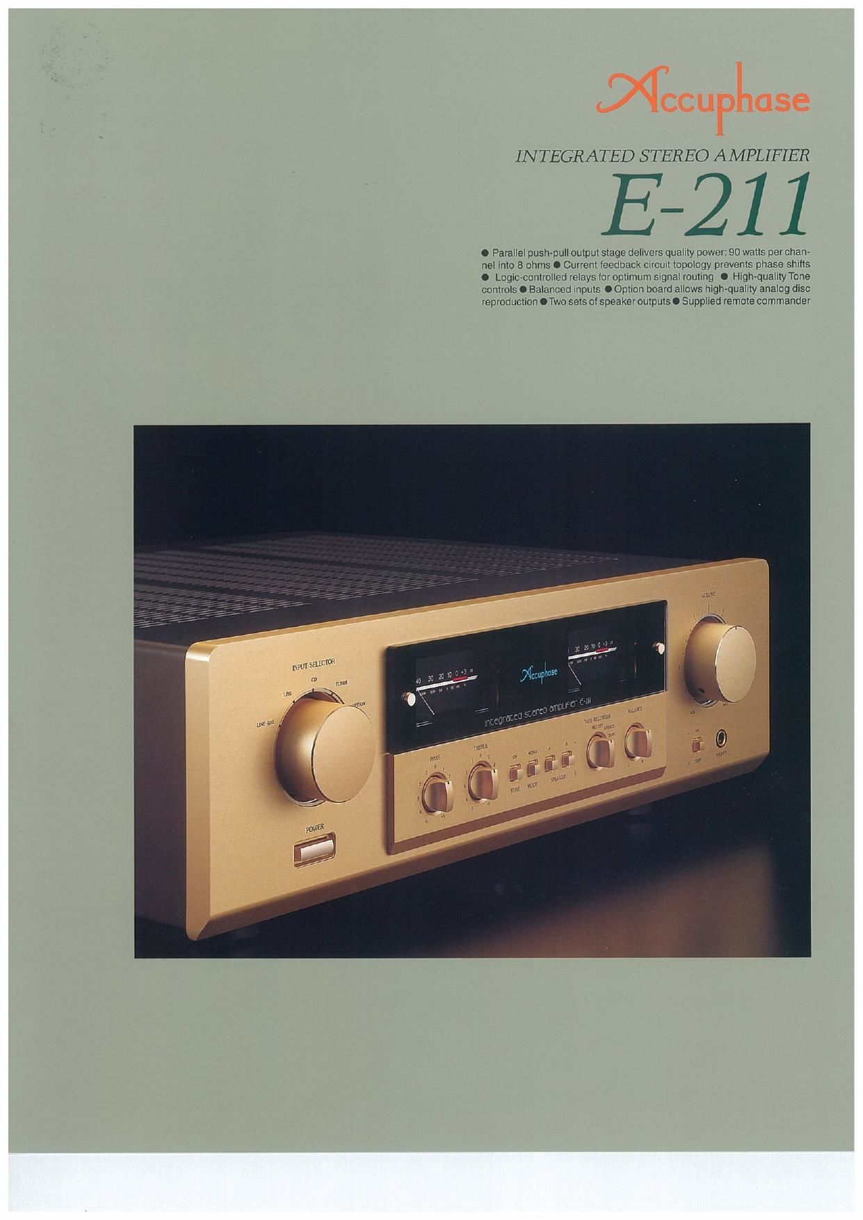 Accuphase E 211 Brochure