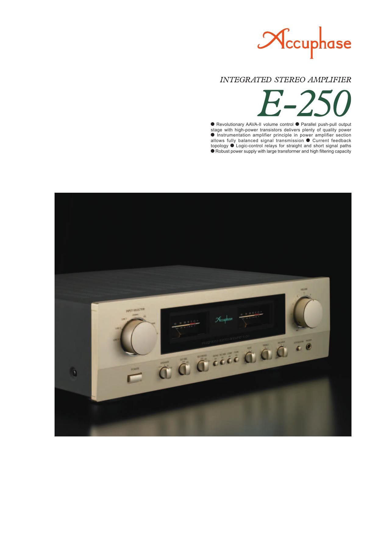 Accuphase E 250 Brochure