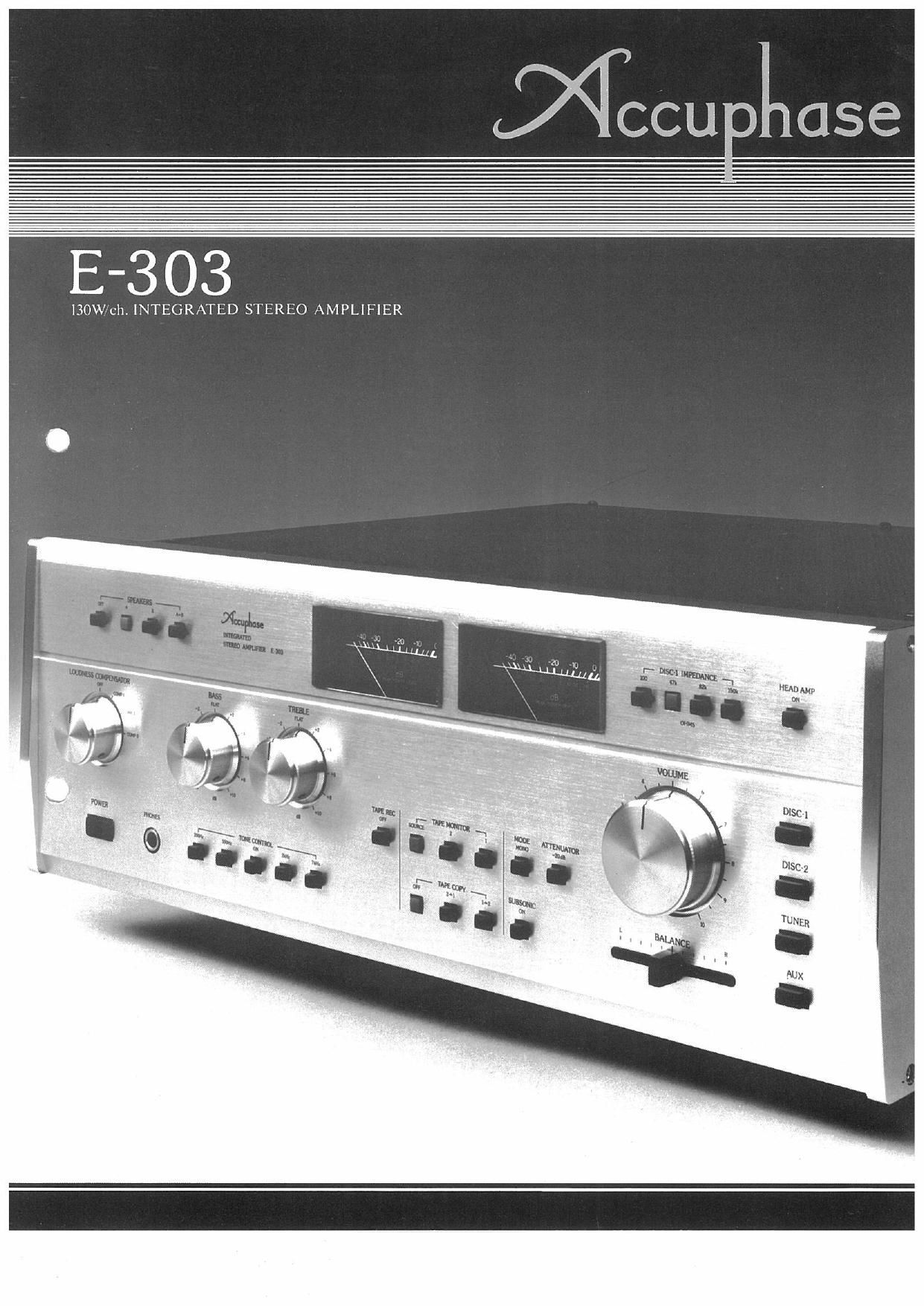 Accuphase E 303 Brochure