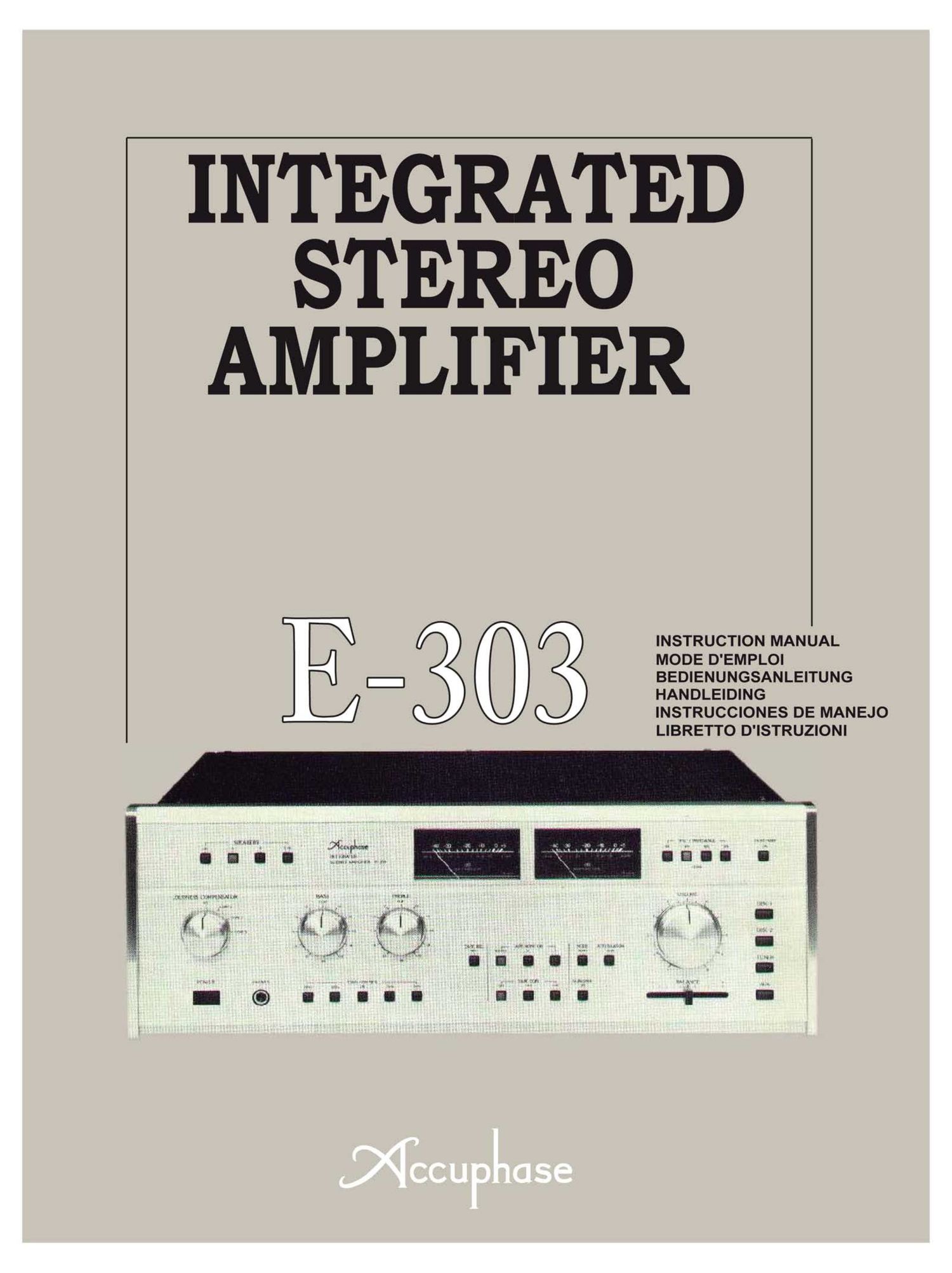 Accuphase E 303 Owners Manual