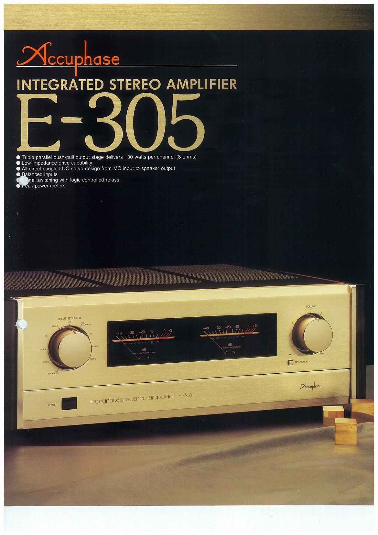 Accuphase E 305 Brochure