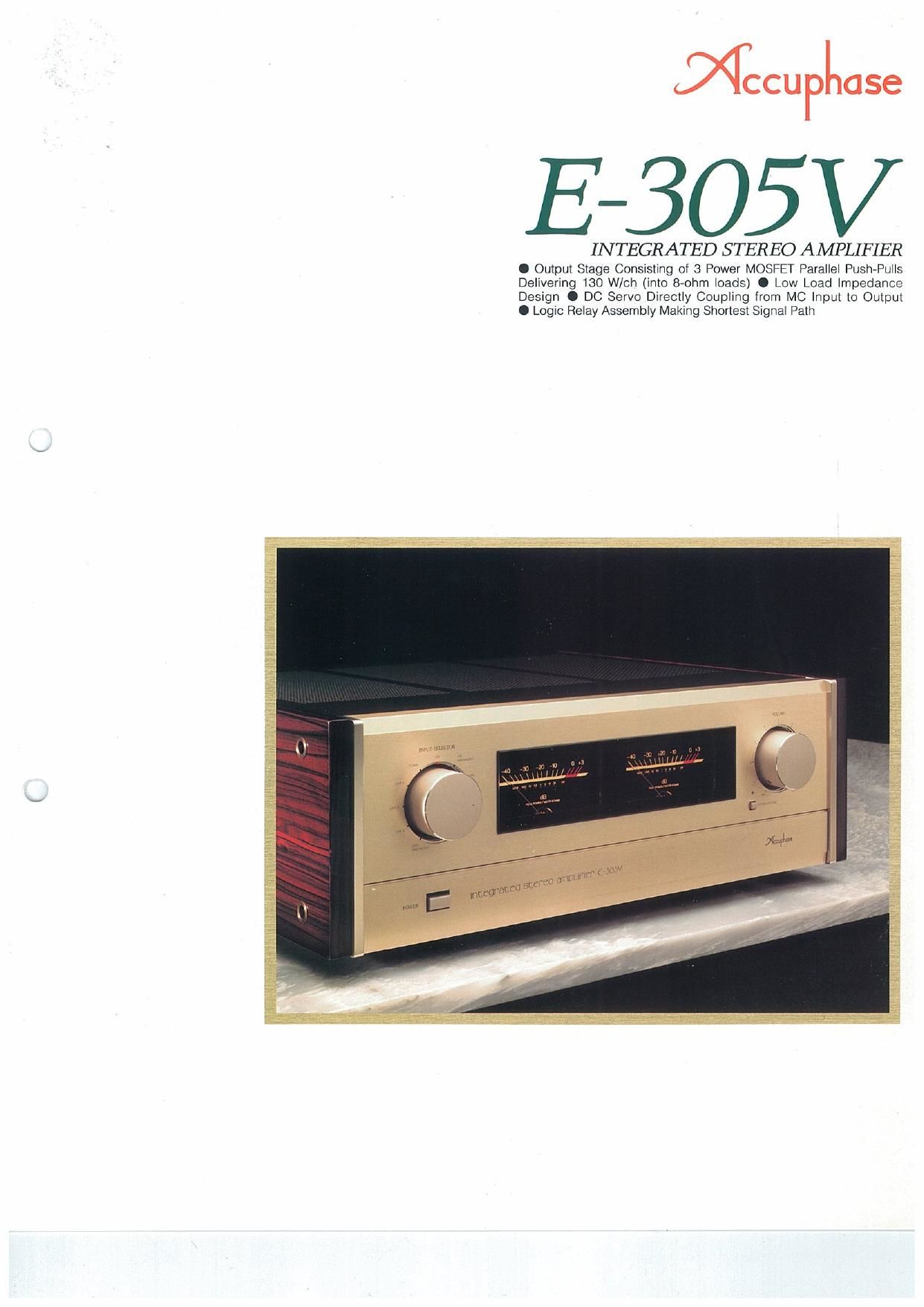 Accuphase E 305 V Brochure