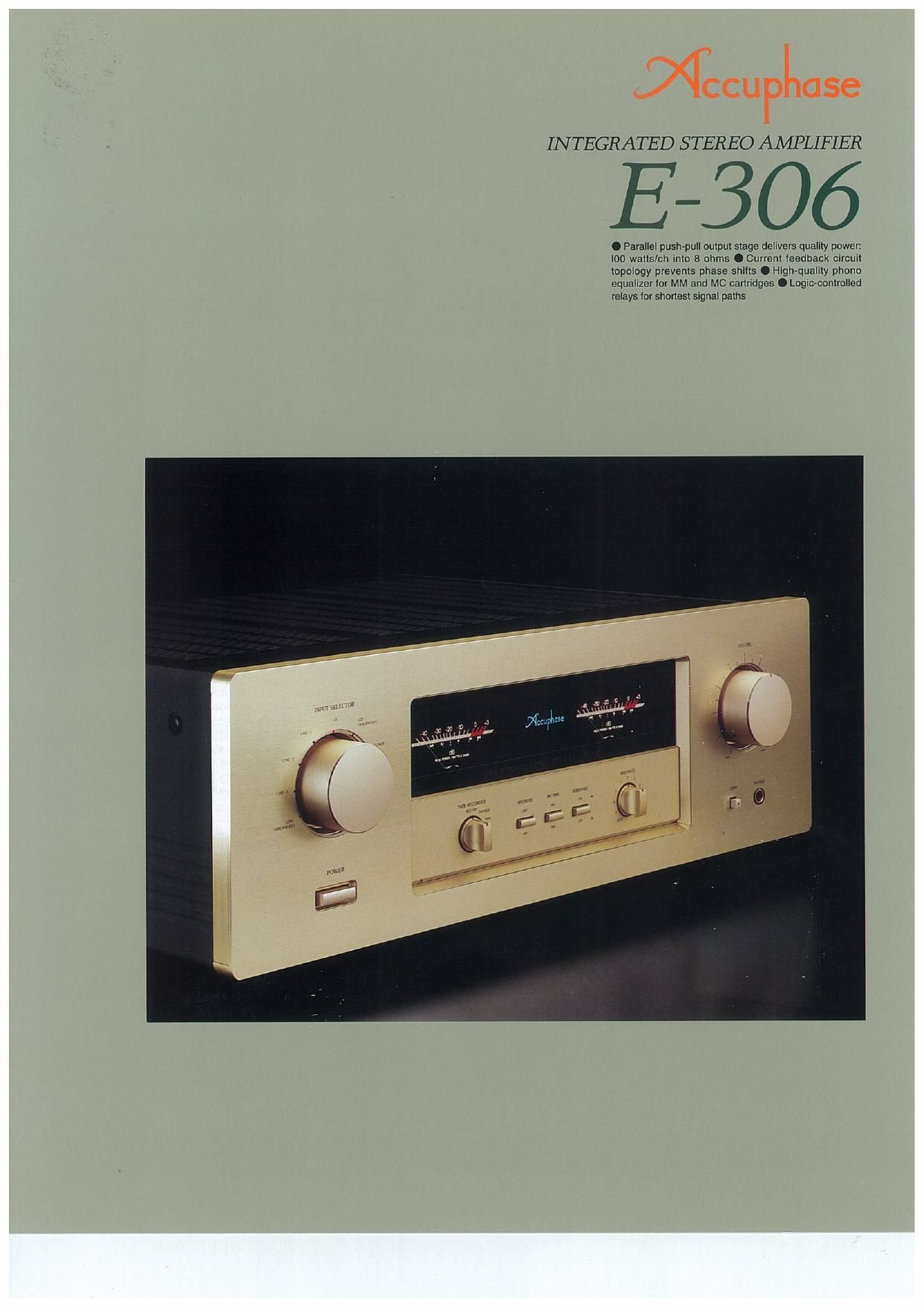 Accuphase E 306 Brochure