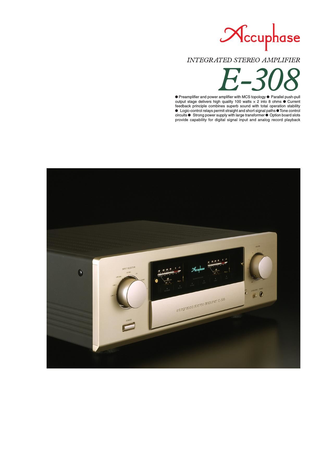 Accuphase E 308 Brochure