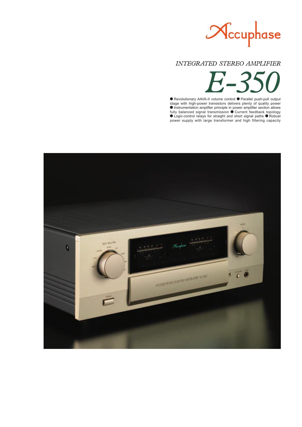 Accuphase E 350 Brochure