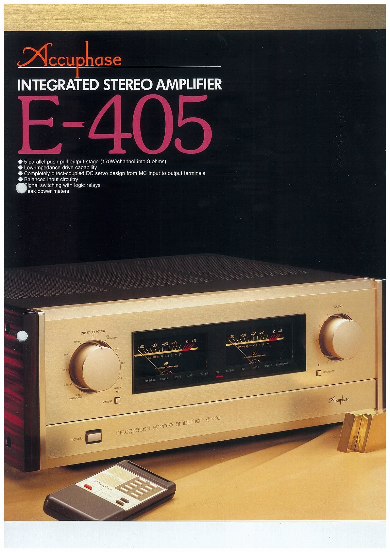 Accuphase E 405 Brochure