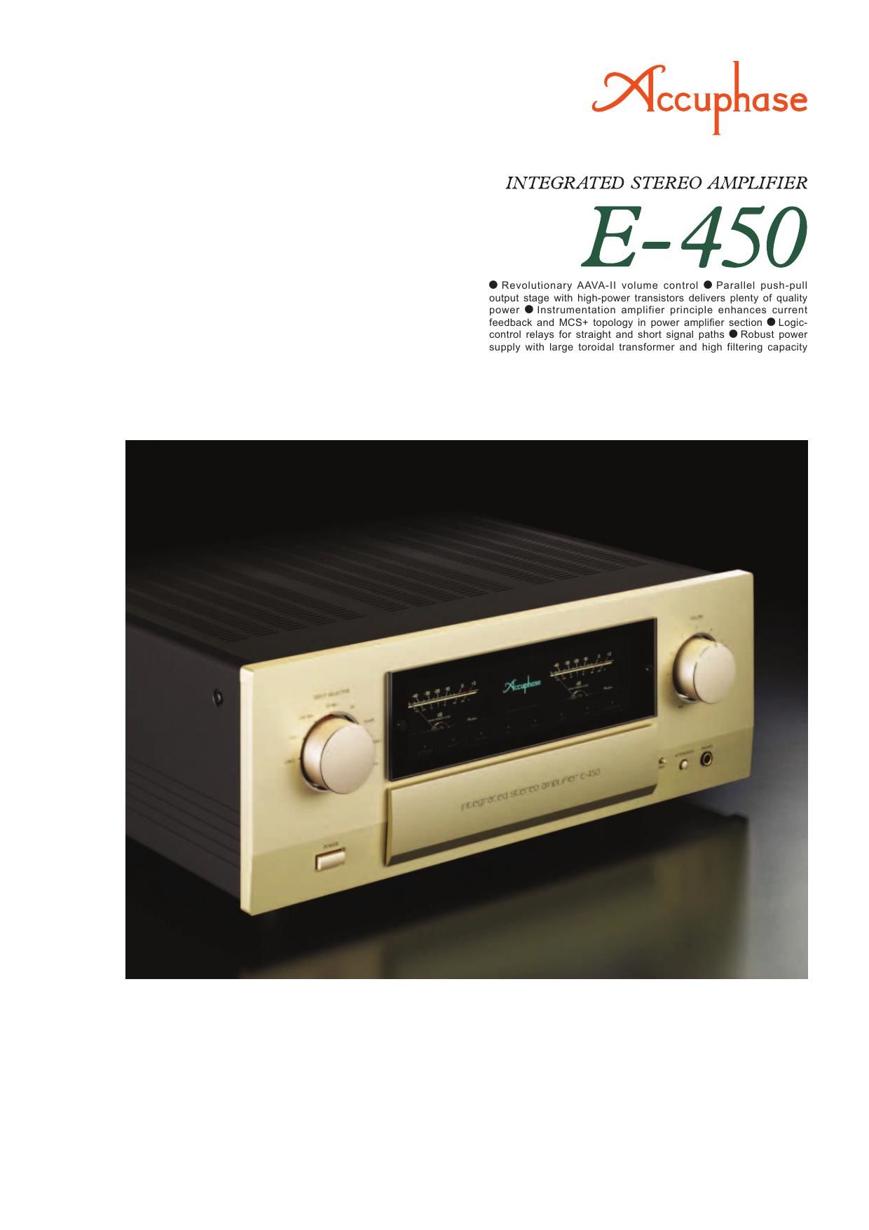 Accuphase E 450 Brochure