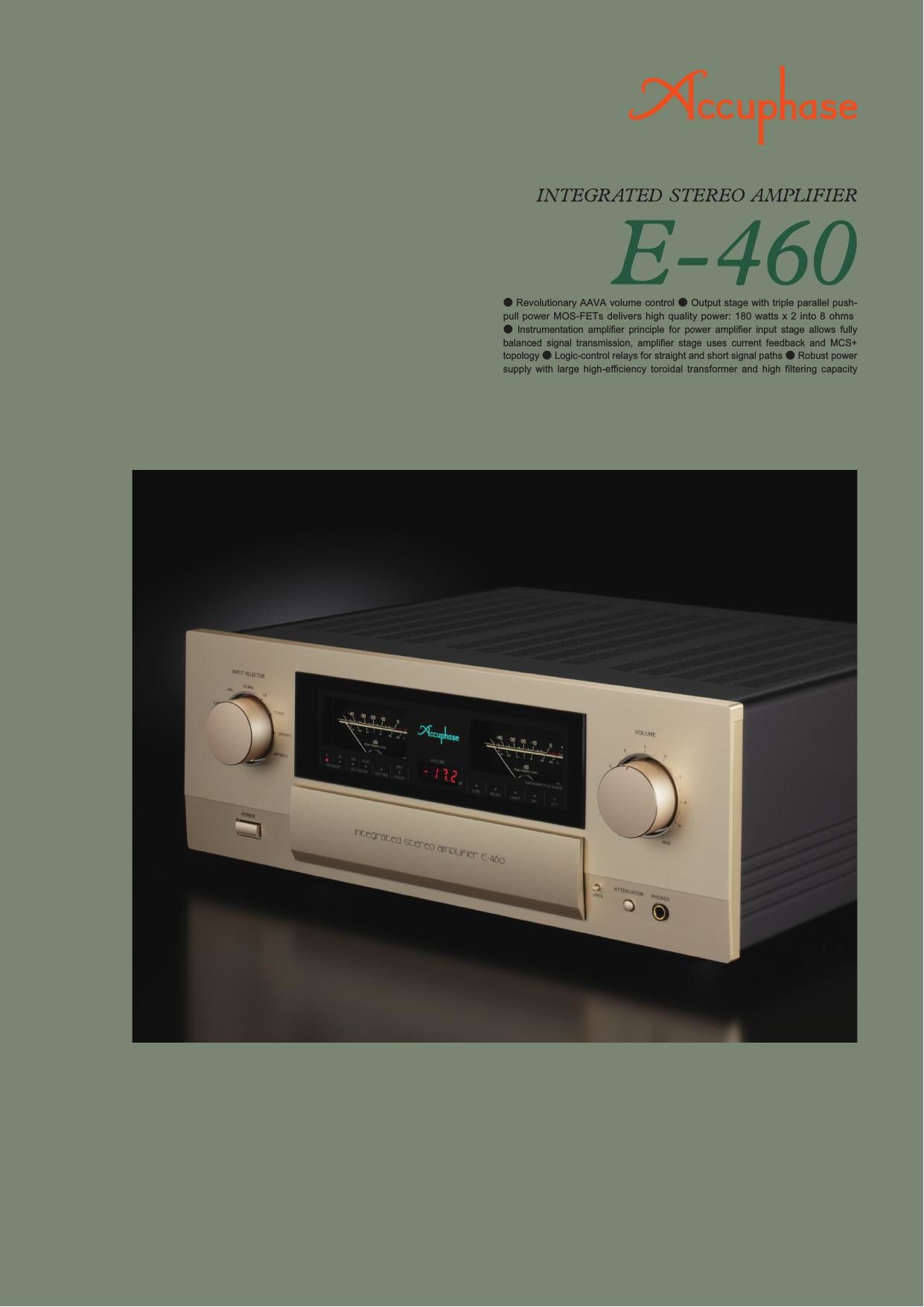 Accuphase E 460 Brochure