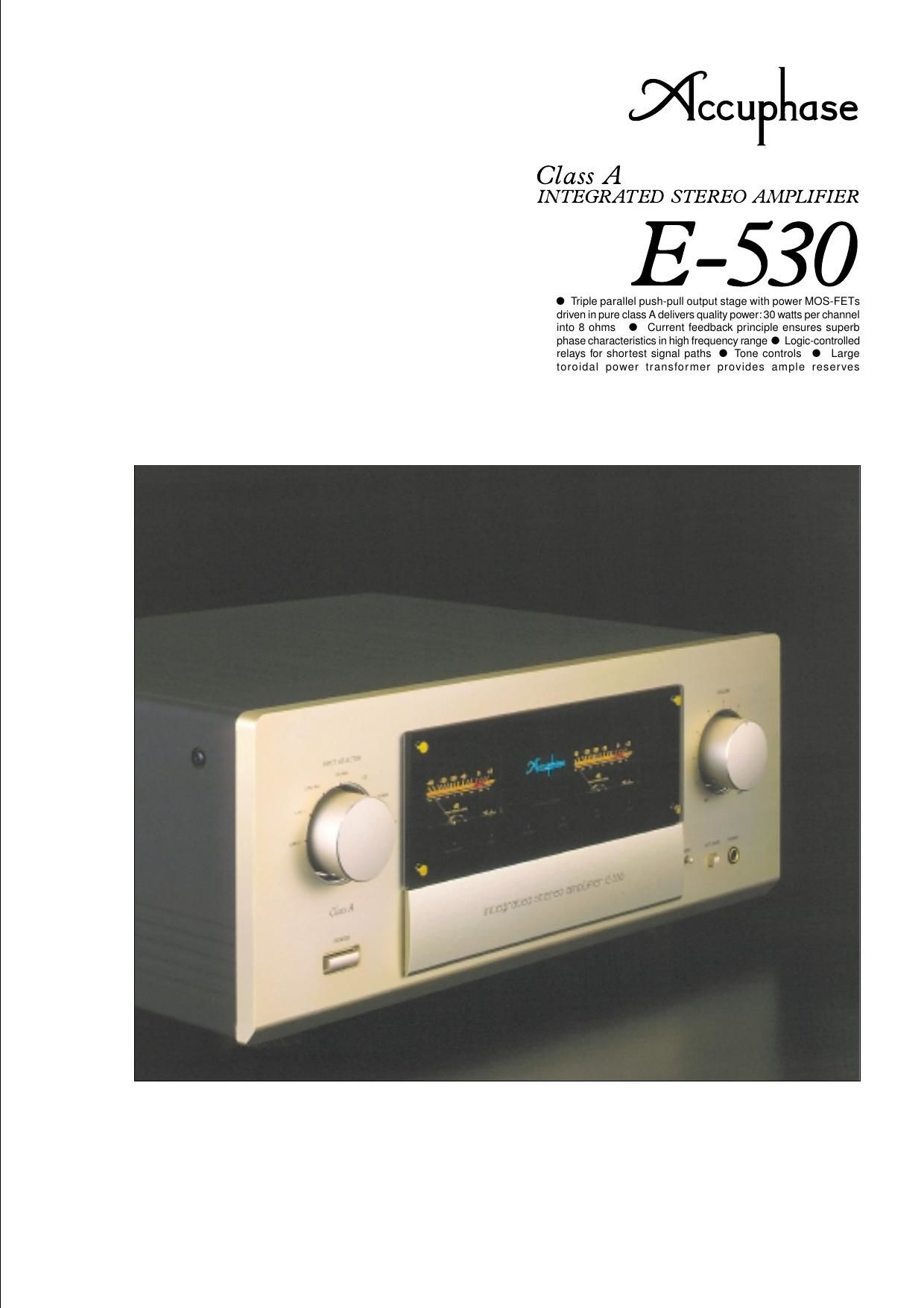 Accuphase E 530 Brochure