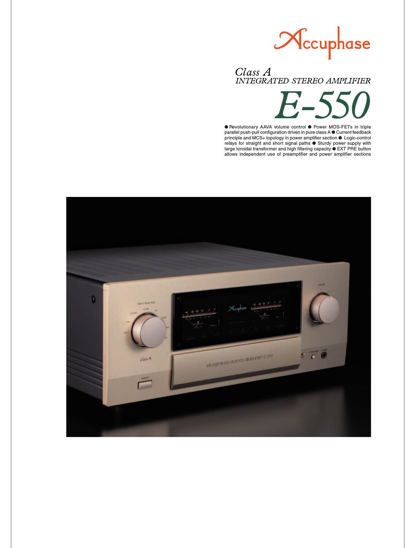 Accuphase E 550 Brochure