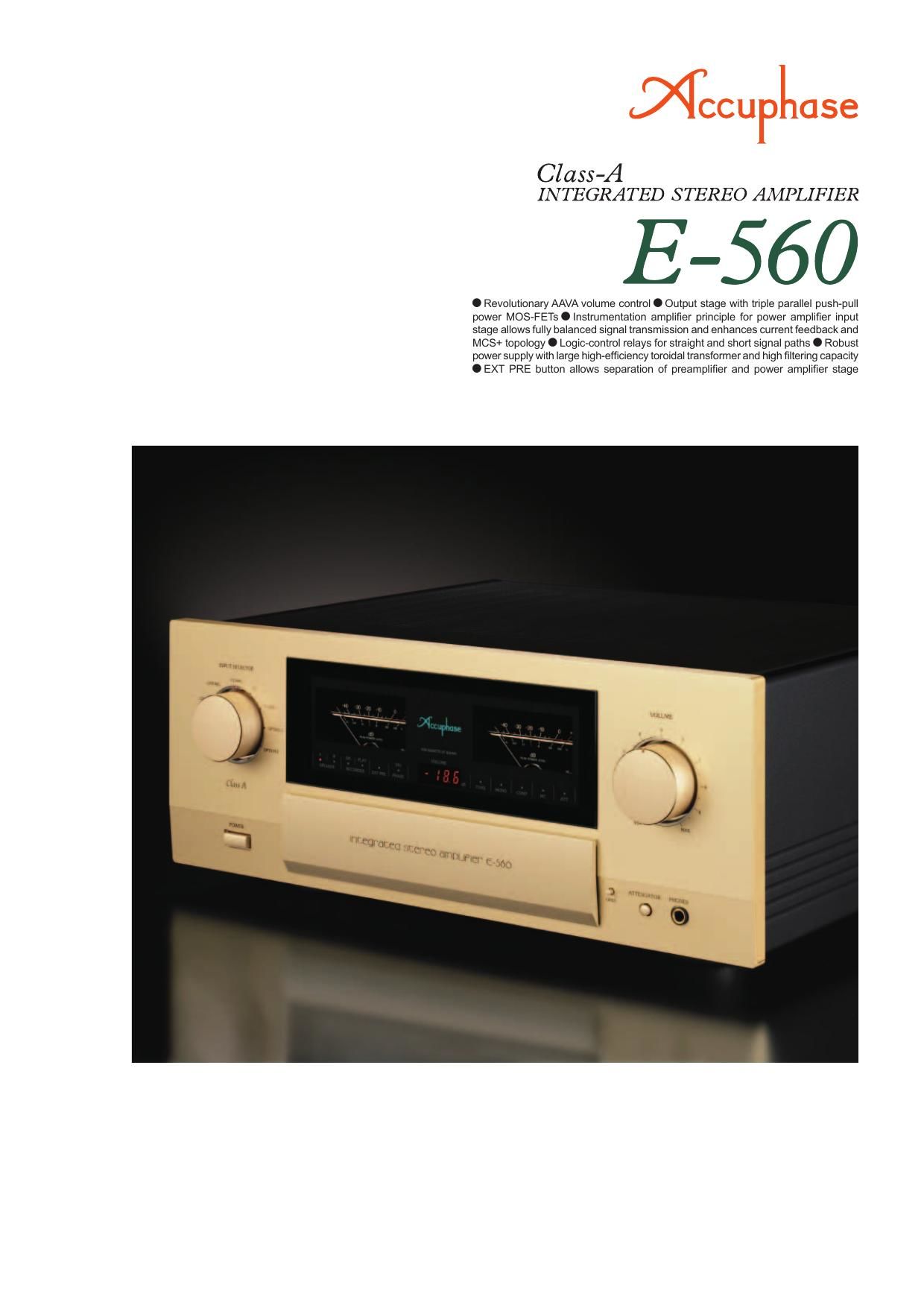 Accuphase E 560 Brochure