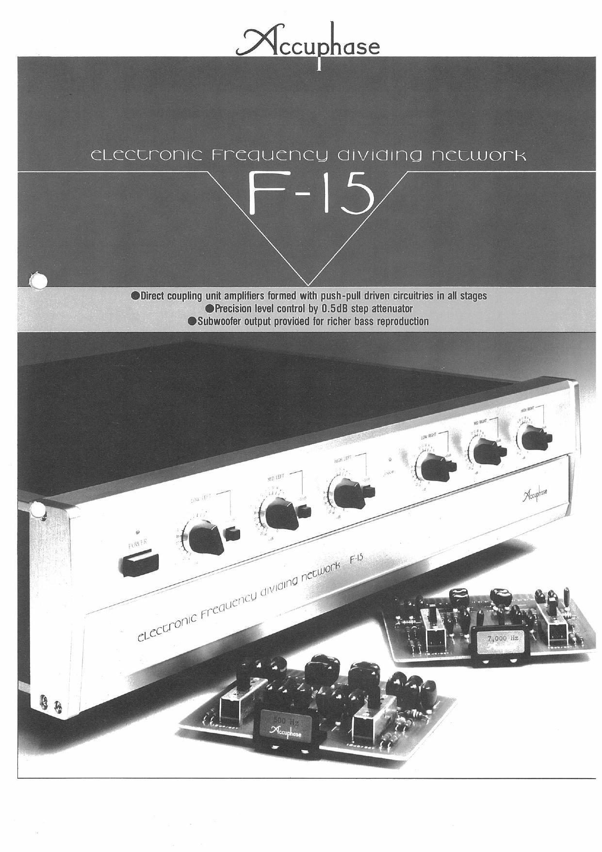 Accuphase F 15 Brochure