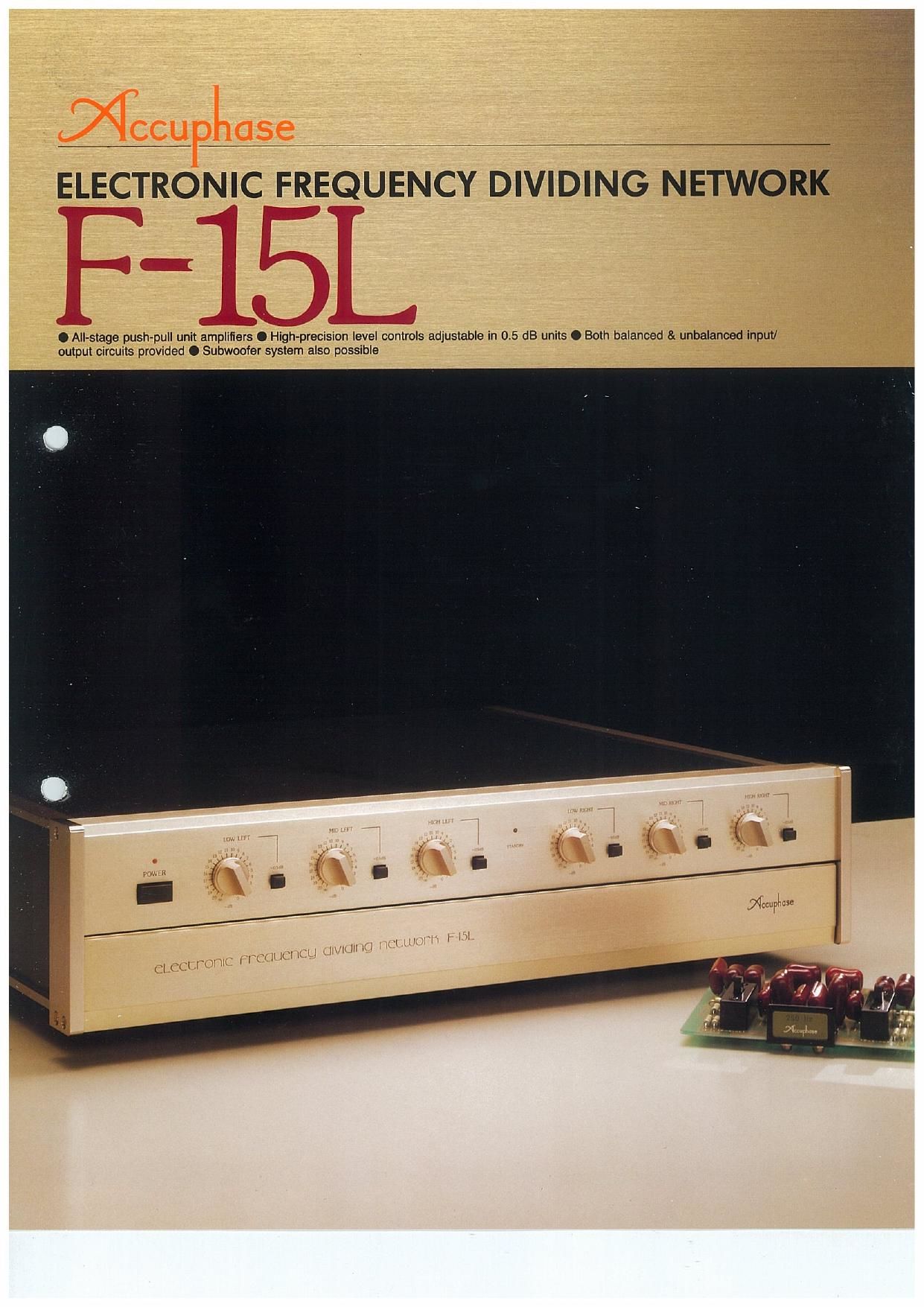 Accuphase F 15 L Brochure