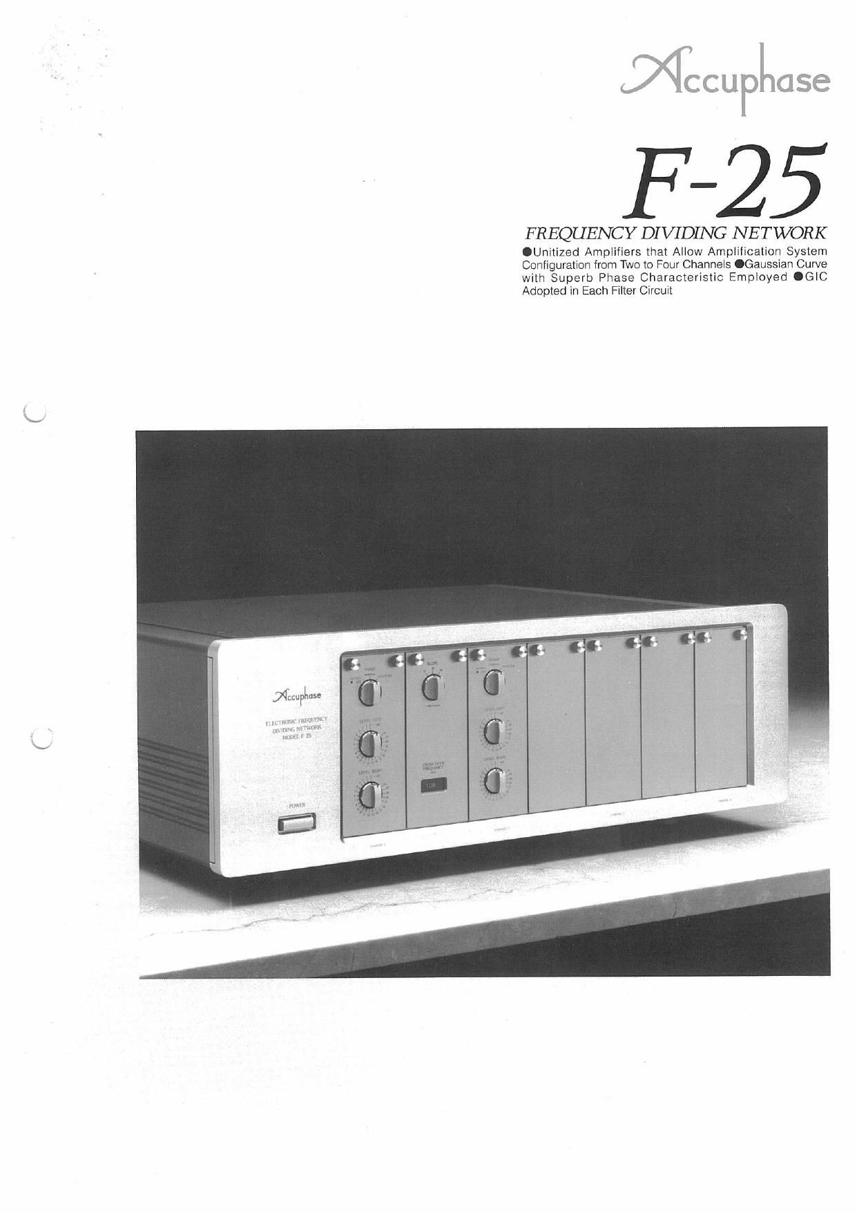 Accuphase F 25 Brochure