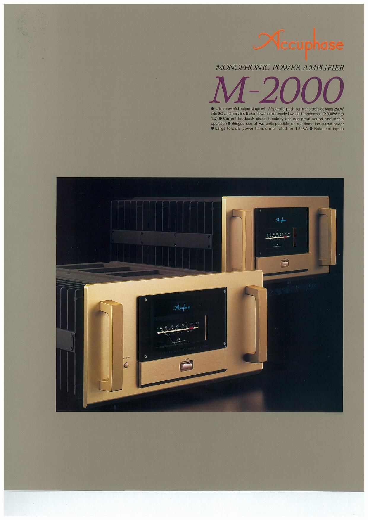 Accuphase M 2000 Brochure