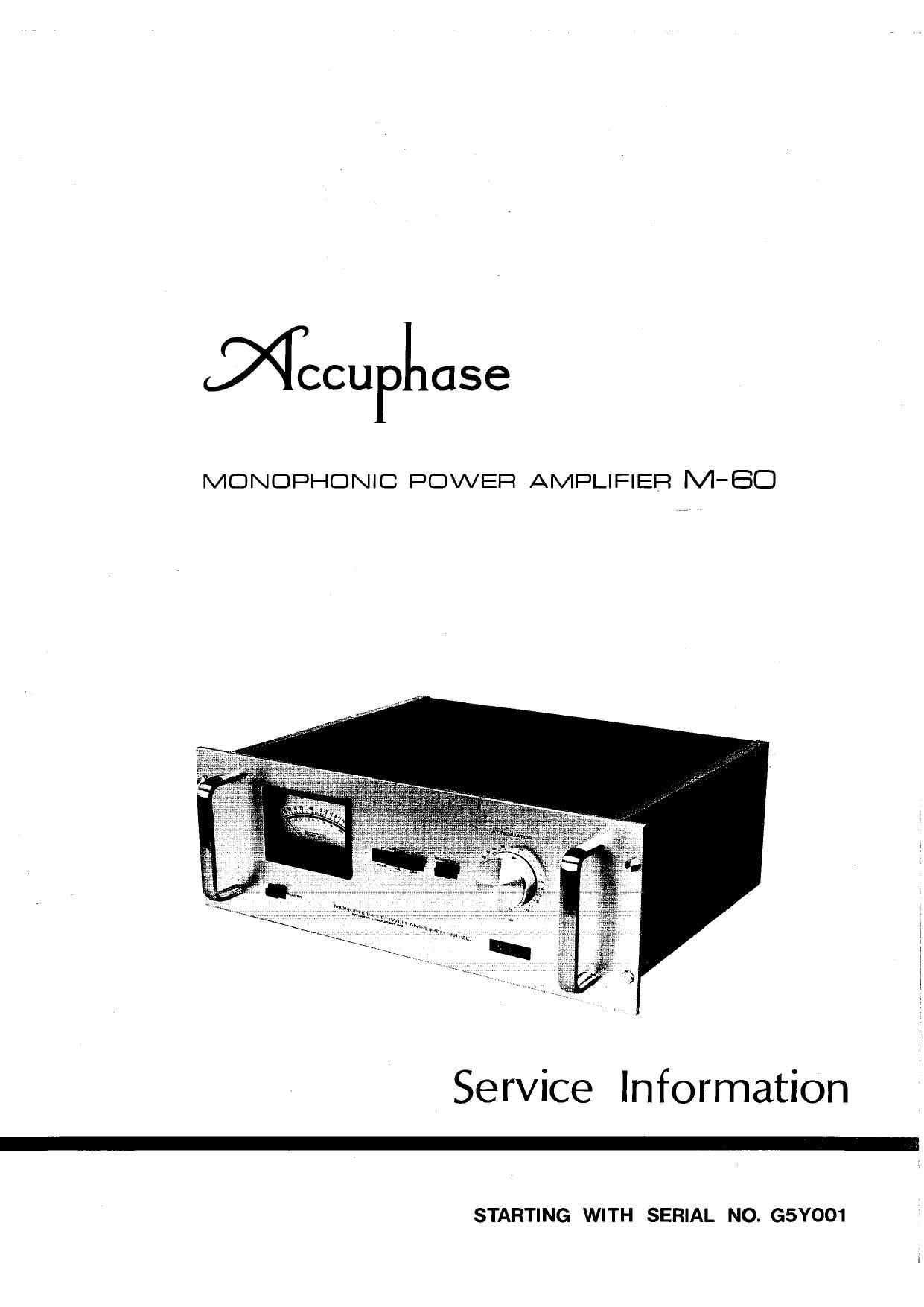 Accuphase M 60 Service Manual