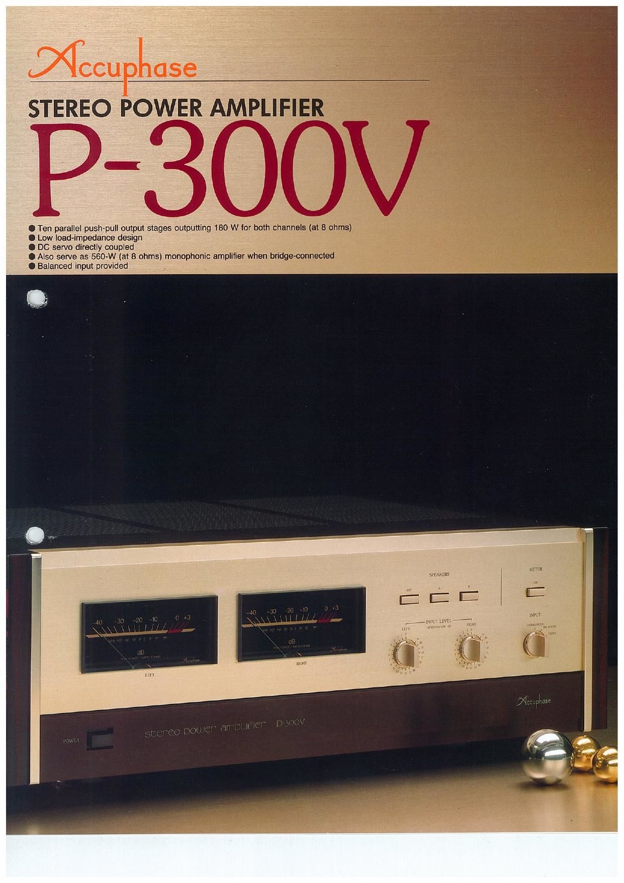 Accuphase P 300 V Brochure